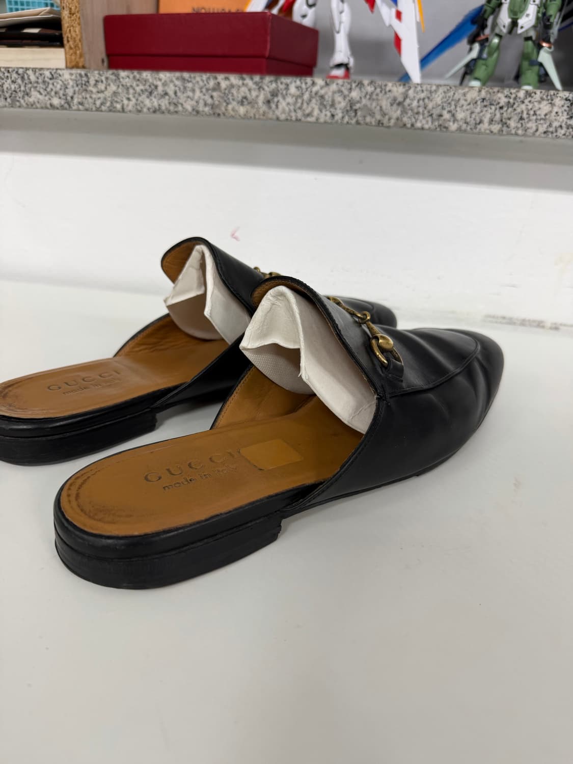 정품) 구찌 프린스타운 홀스빗 레더 뮬 슬리퍼 7 상품이미지4