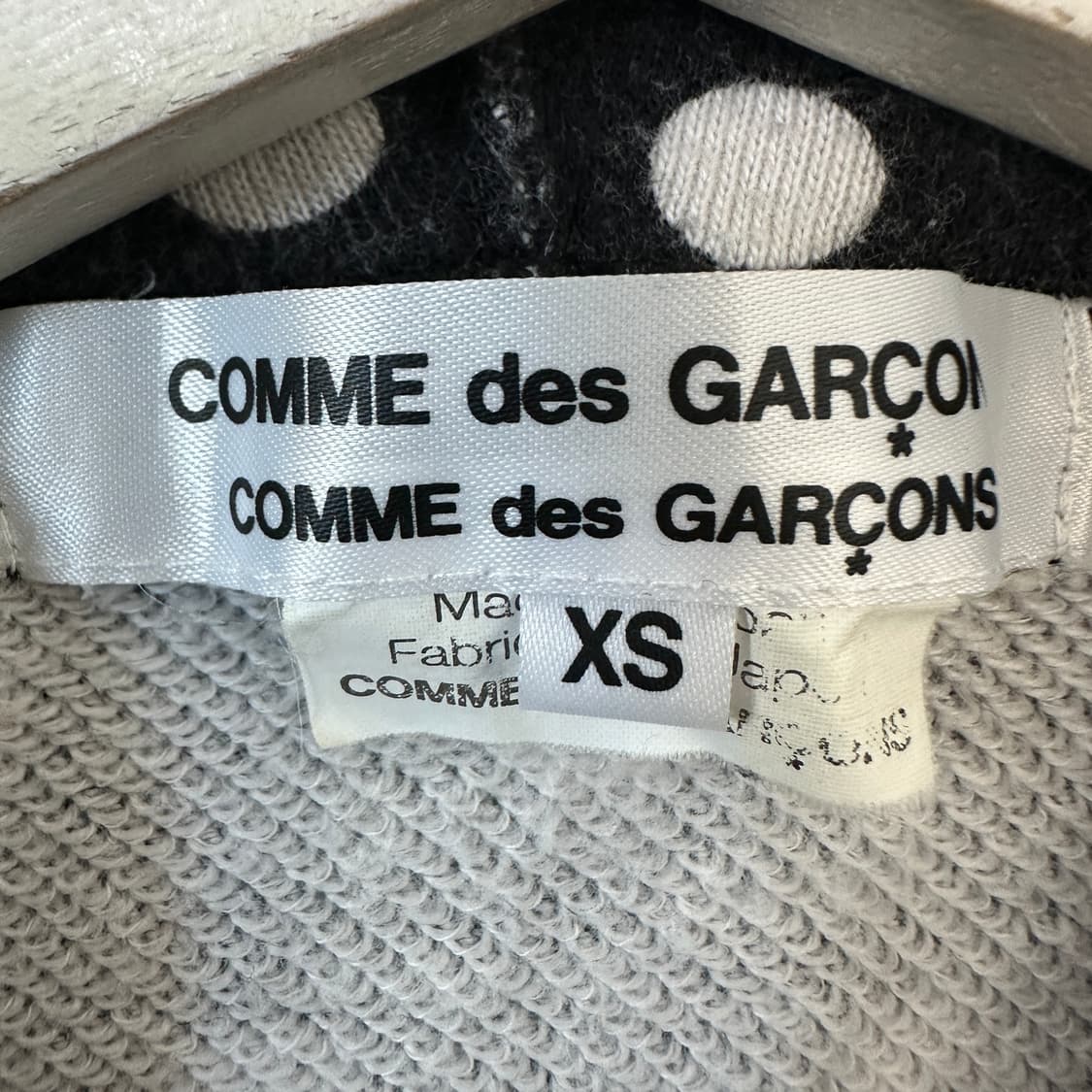 [여성XS] 꼼데가르송 도트 후드집업 상품이미지2