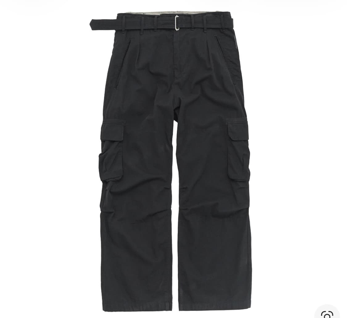 3) 폴리테루 벨티드 카고 팬츠 1.2v 블랙 상품이미지1