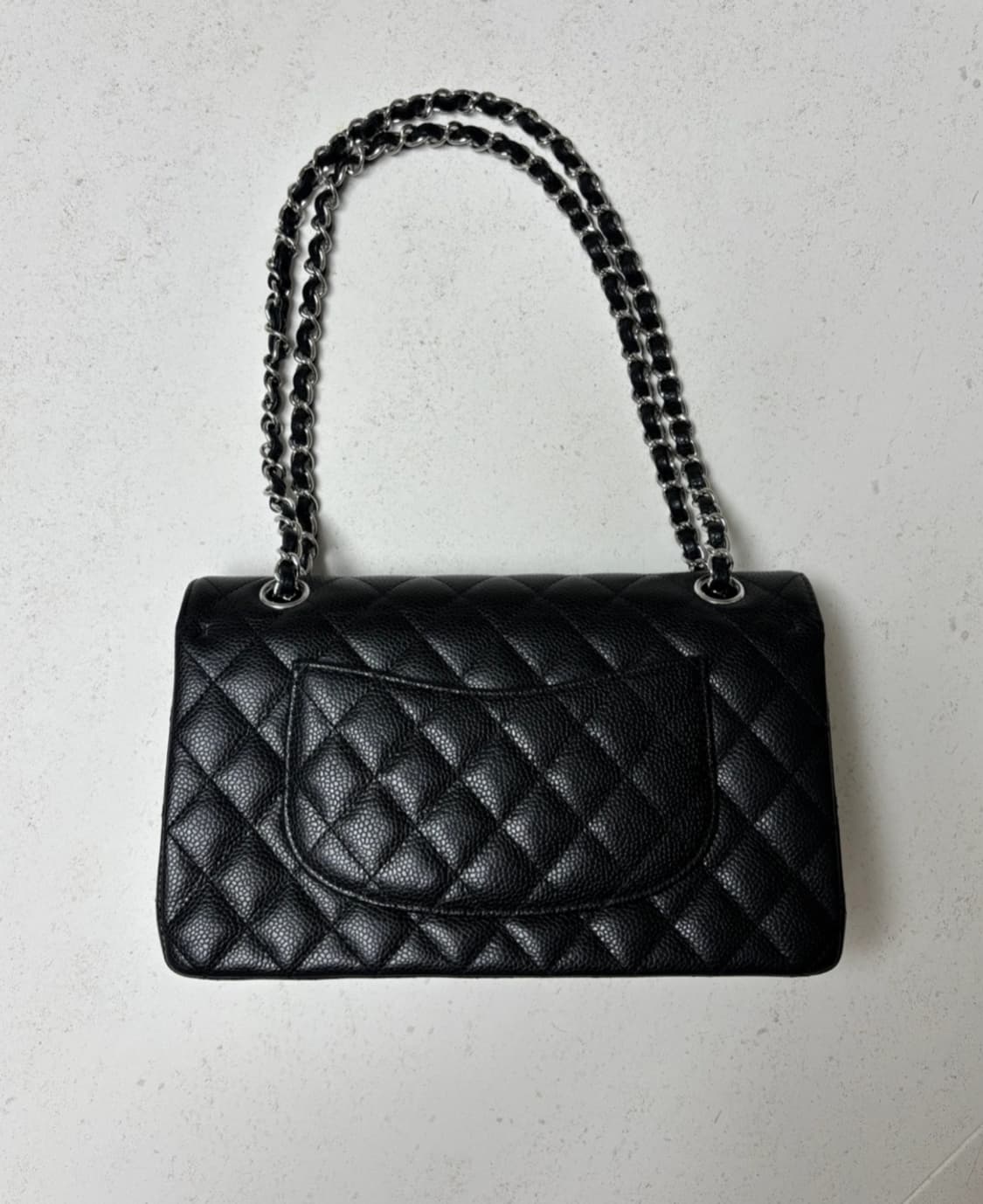 (정품)샤넬 클래식 캐비어 미듐 은장 가방 상품이미지2