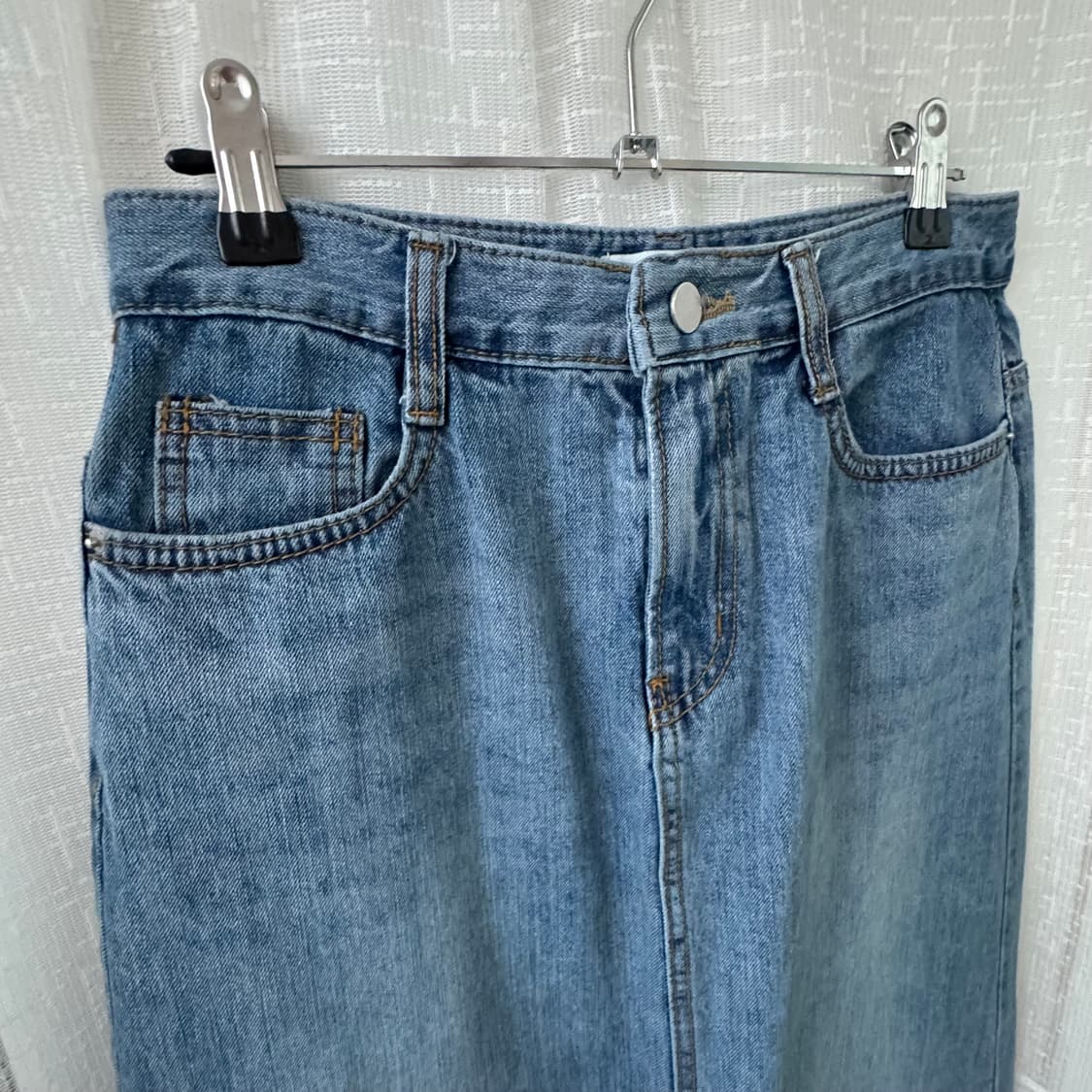 3/4 three quarter 데님 롱 스커트 M 상품이미지5