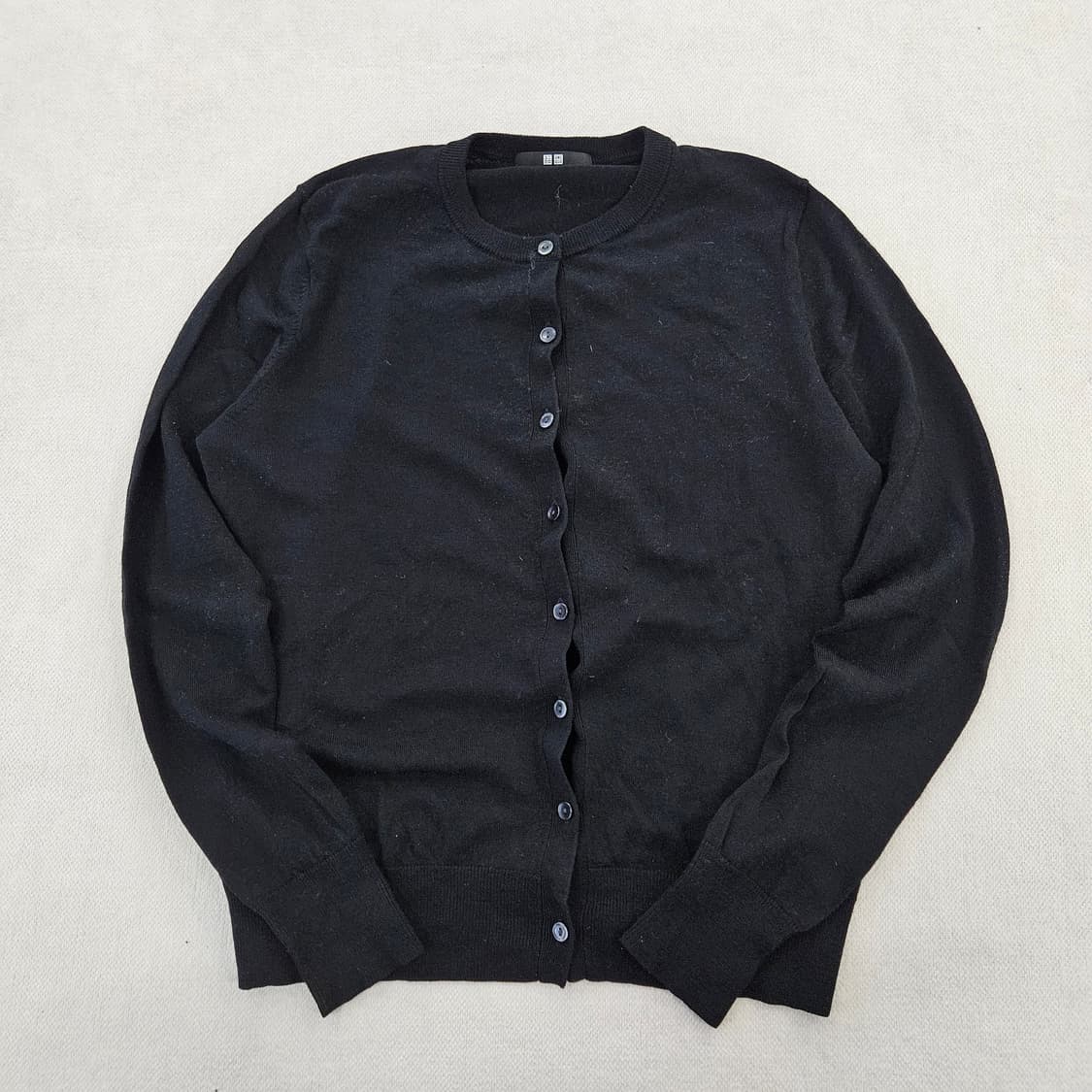 [L] 유니클로 퓨어 뉴 울 V넥 가디건 0114YH1 상품이미지2