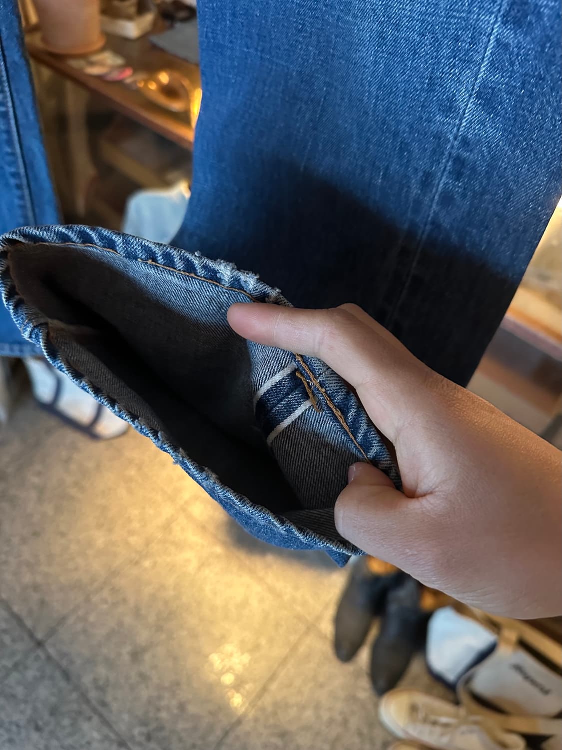 70s USA 빈티지 리바이스 501 66전기 셀비지 데님 팬츠 상품이미지4