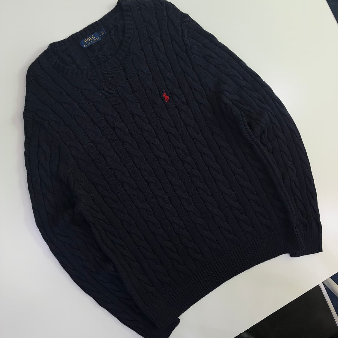 Polo 폴로 랄프로렌 신형 네이비 케이블 니트 상품이미지2