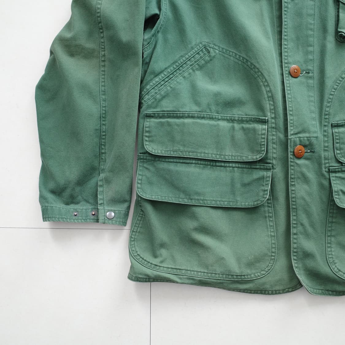 90s 폴로 랄프로렌 모호크 코튼 헌팅 필드 자켓 그린 (M) 상품이미지3