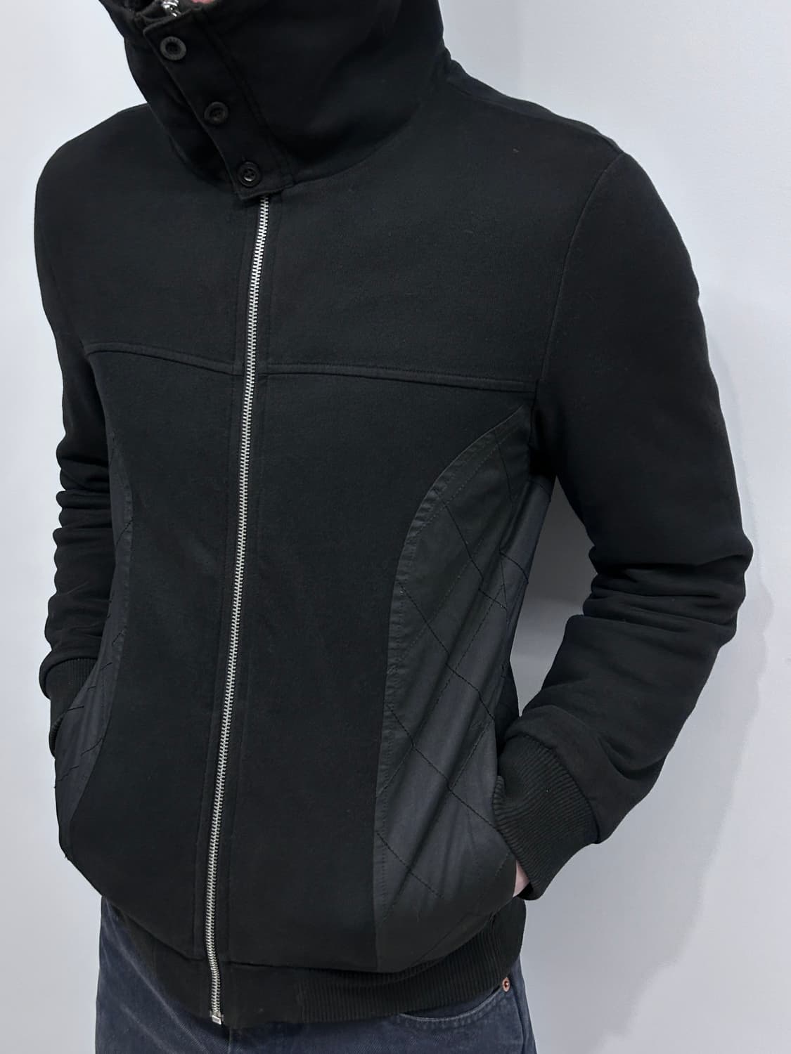 아르마니 하이넥 닌자 시어링 후드 집업 상품이미지2