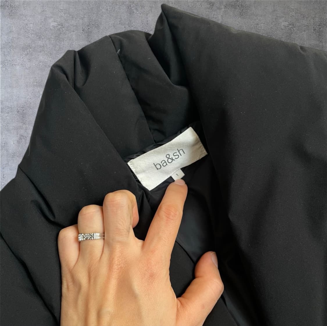 Ba&sh 바쉬 바앤쉬 블랙 원버튼 덕다운 패딩 자켓 1 상품이미지2