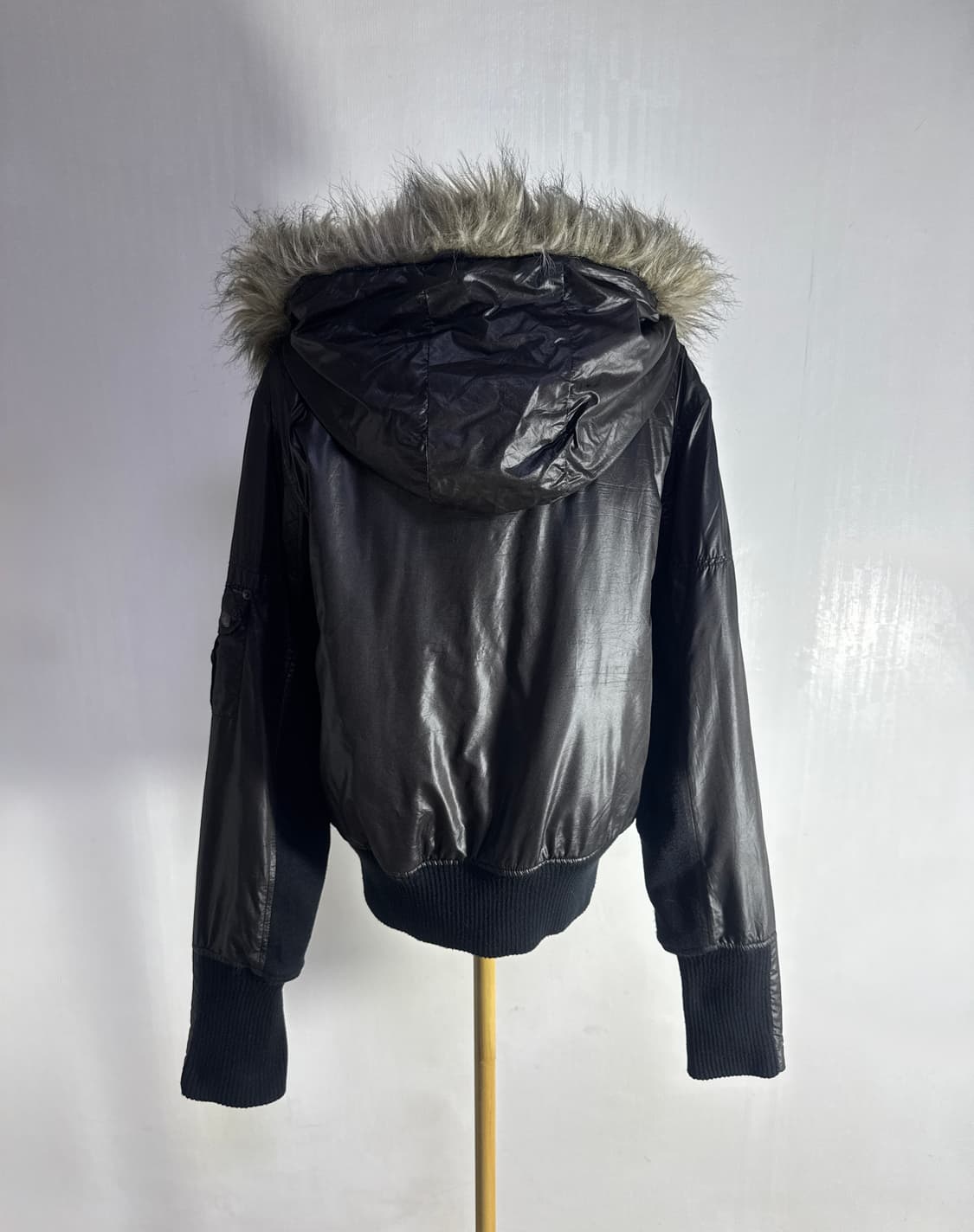 Agate 퍼 트리밍 후드 밀리터리 자켓 y2k lgb vkei 상품이미지4