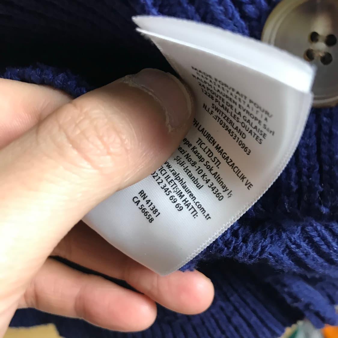 폴로 여성 꽈배기 네이비 니트 상품이미지5