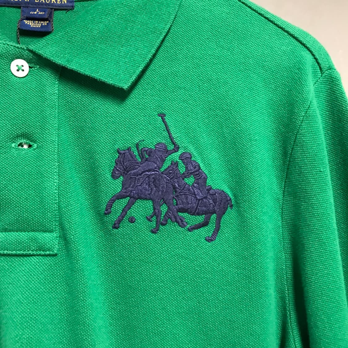 폴로 랄프로렌 빅포니 PK 긴팔 카라티 그린 L(W) 상품이미지4