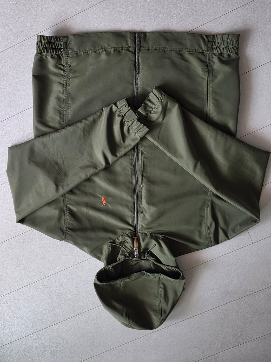 폴로 랄프로렌 윈드브레이커 바람막이 후드 집업 M 카키 qr인증  상품이미지5