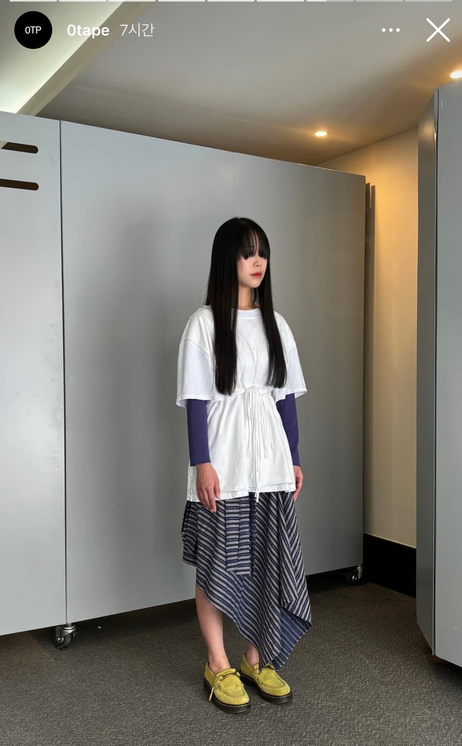 0tape wrap skirt 공테잎 랩스커트 상품이미지3