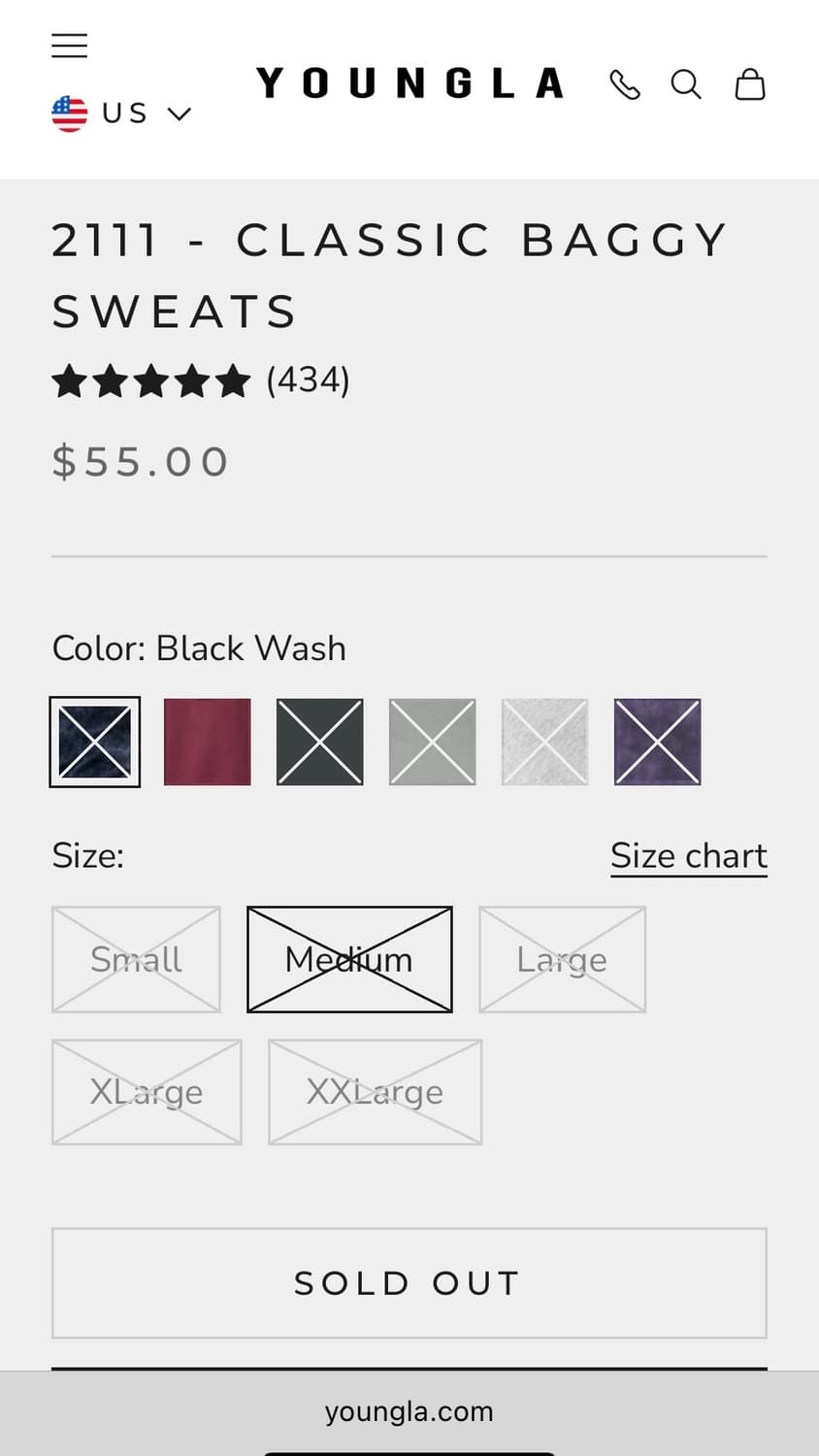 Youngla 클래식 스웨트 팬츠 조거 상품이미지5