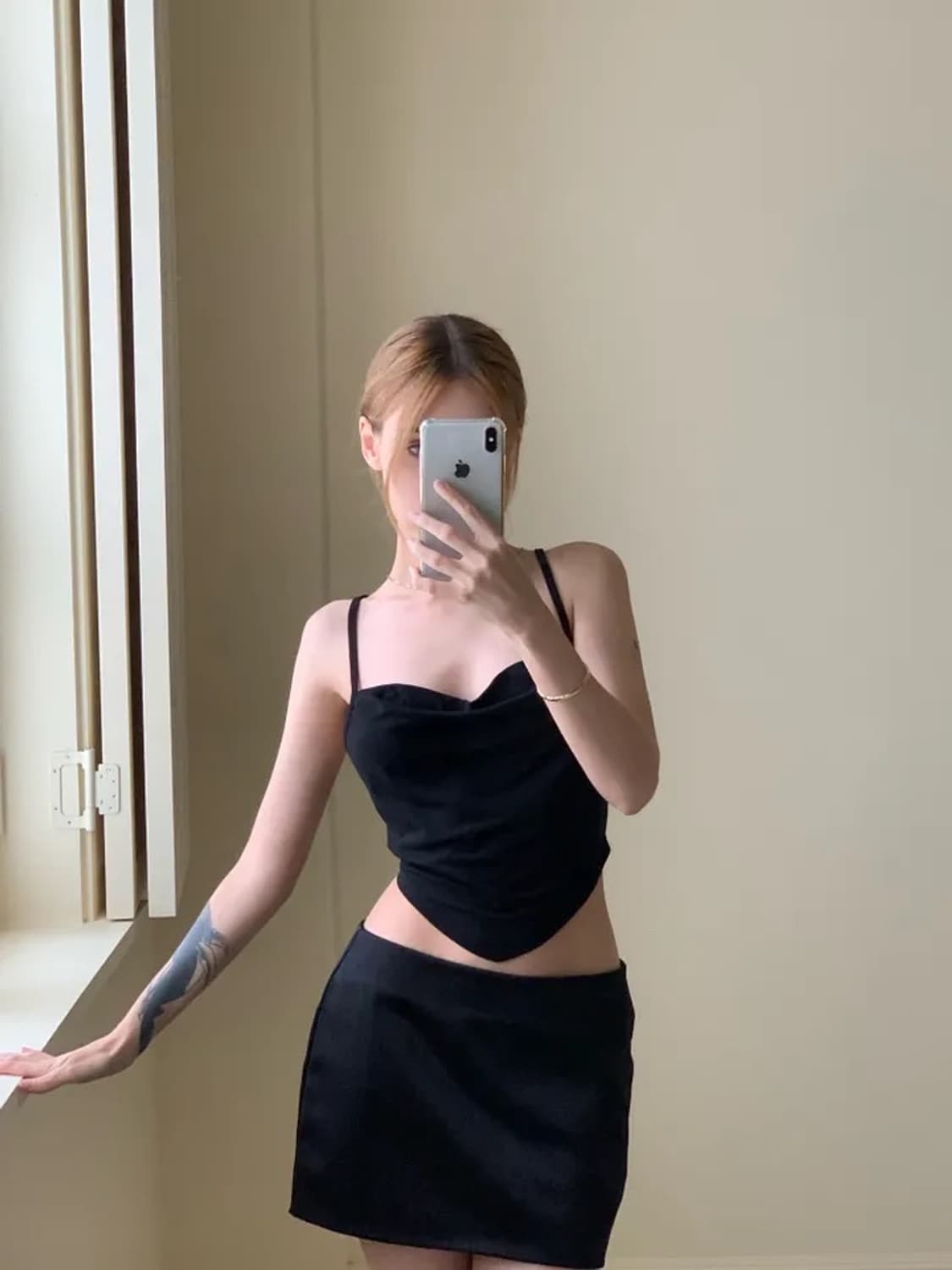 델라인 핀터레스트 감성 로우 웨이스트 고퀄 새틴 스커트 S 새상품 상품이미지2