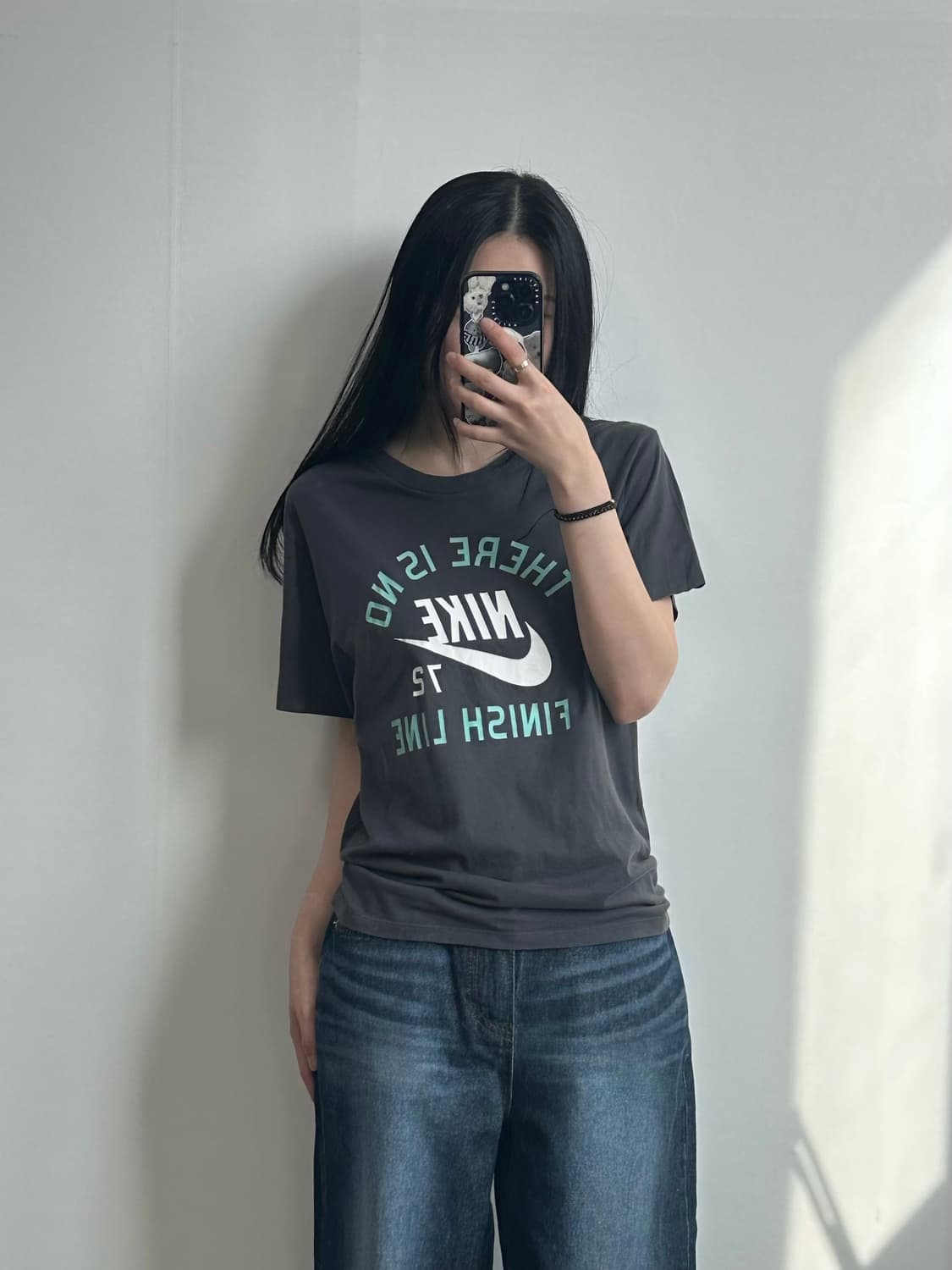 나이키 y2k 와투케 차콜 반팔 티셔츠 상품이미지1