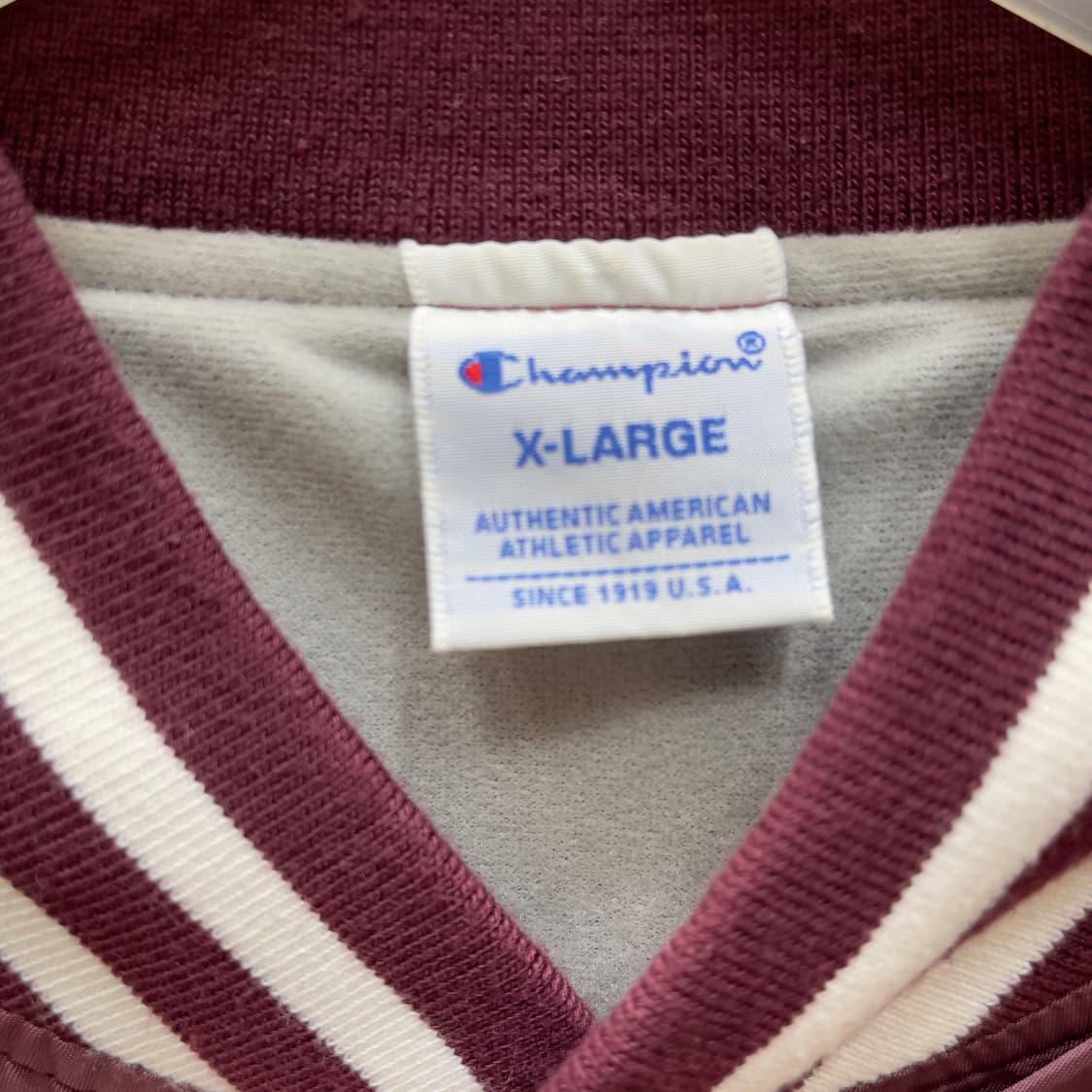 챔피온 나일론 바시티 자켓(버건디) 상품이미지3