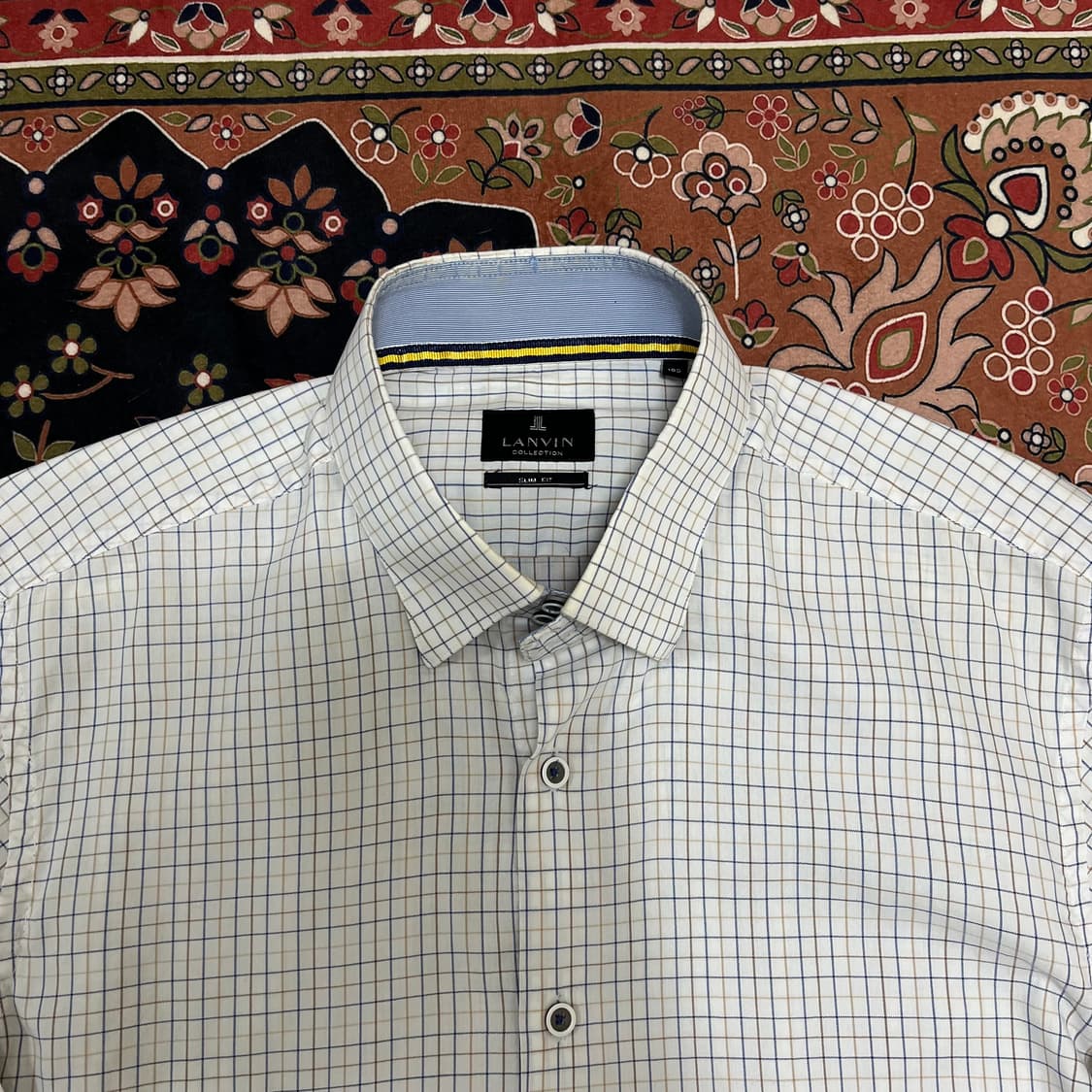 랑방 컬렉션 슬림핏 체크 긴팔 셔츠 XL/105 상품이미지2