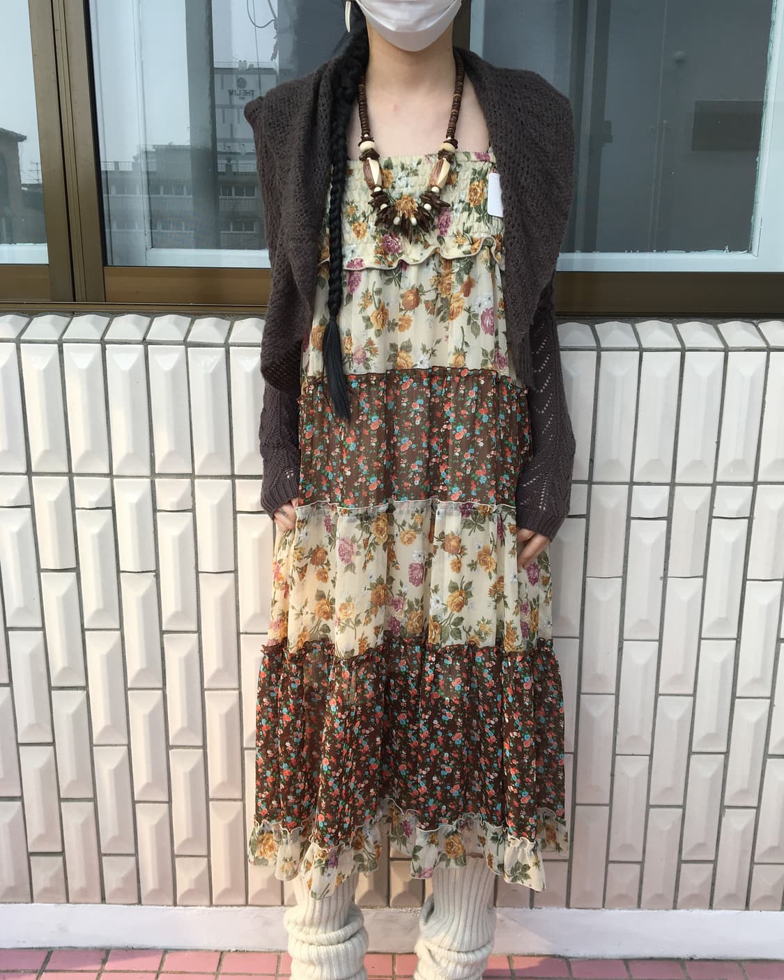 Flower pattern patch work onepiece 상품이미지6