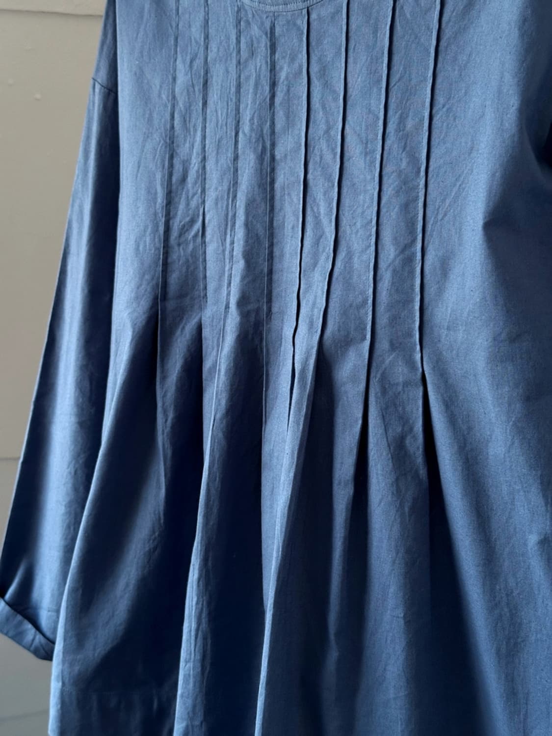 Natural cotton back string design shirt  상품이미지5