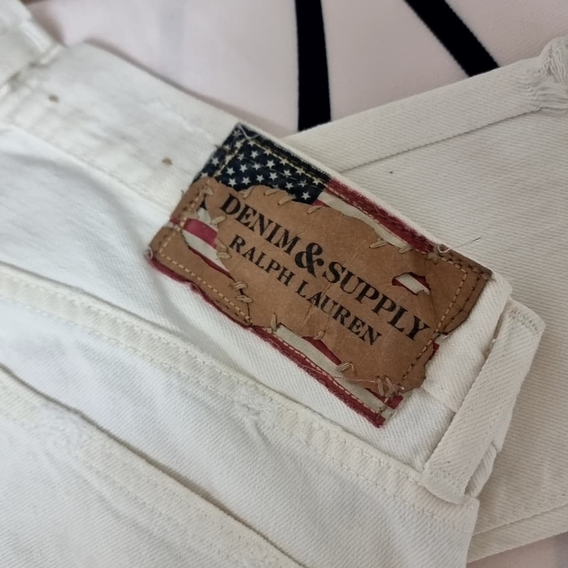 폴로 데님엔서플라이 화이트 데미지 청바지(32) 상품이미지5