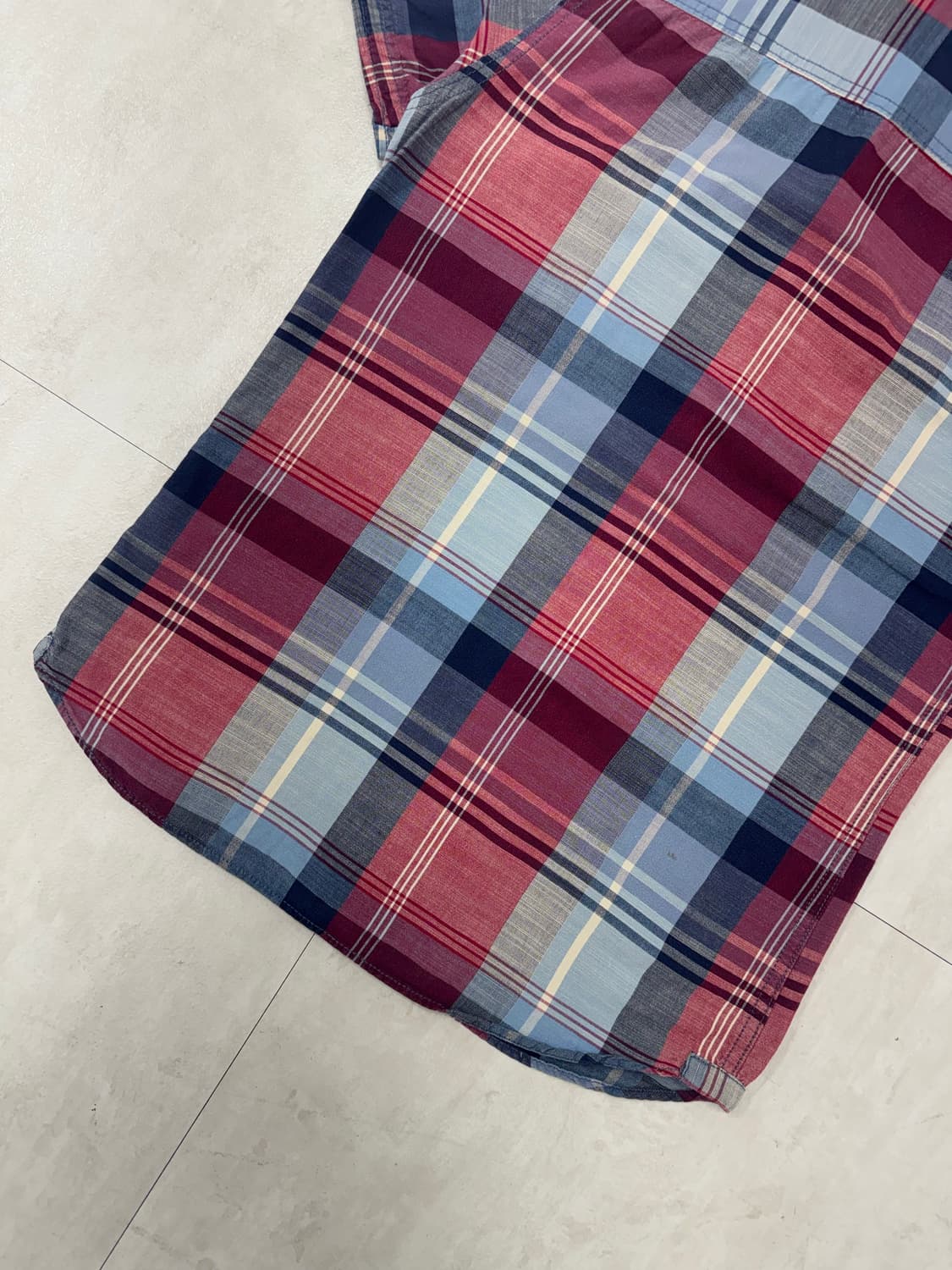 •Vintage  언더우드 슬림핏 체크반팔셔츠 상품이미지7