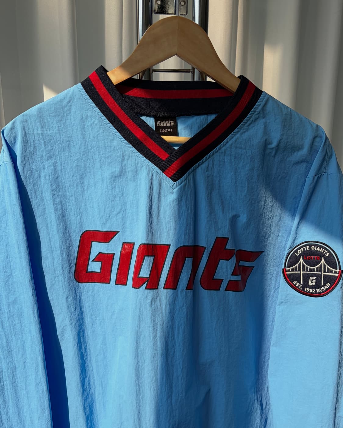 [2XL]롯데 자이언츠 바다 웜업 바람막이 상품이미지4