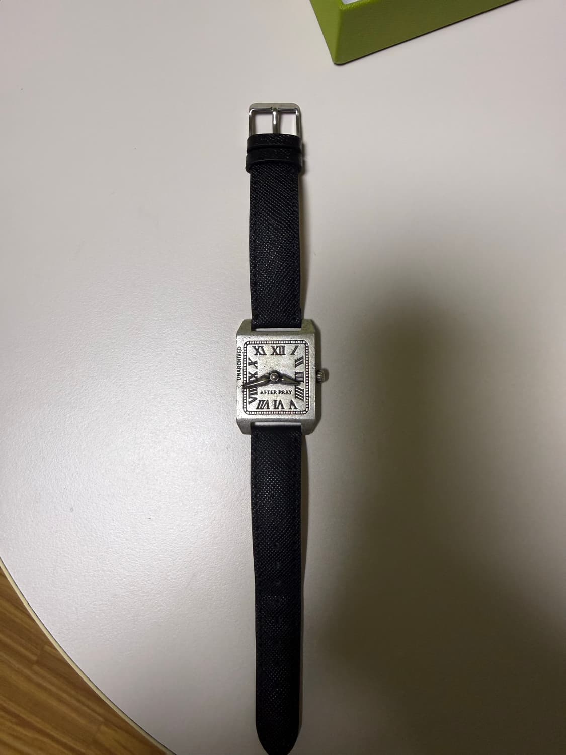애프터프레이 스퀘어 와치 레더 브레이슬렛 블랙 상품이미지2