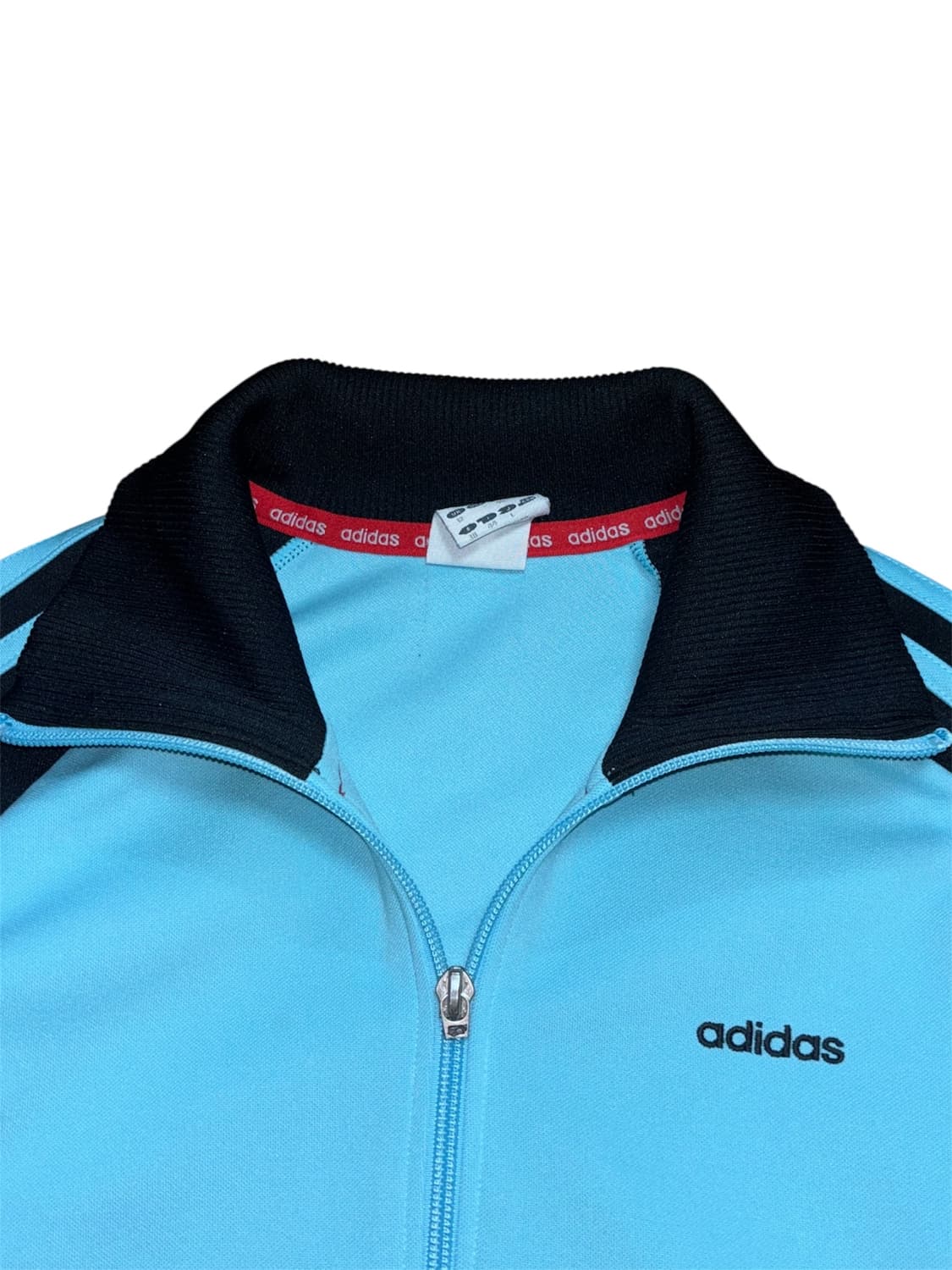 아디다스 레어 하늘색 검정 져지 트랙탑 상품이미지6
