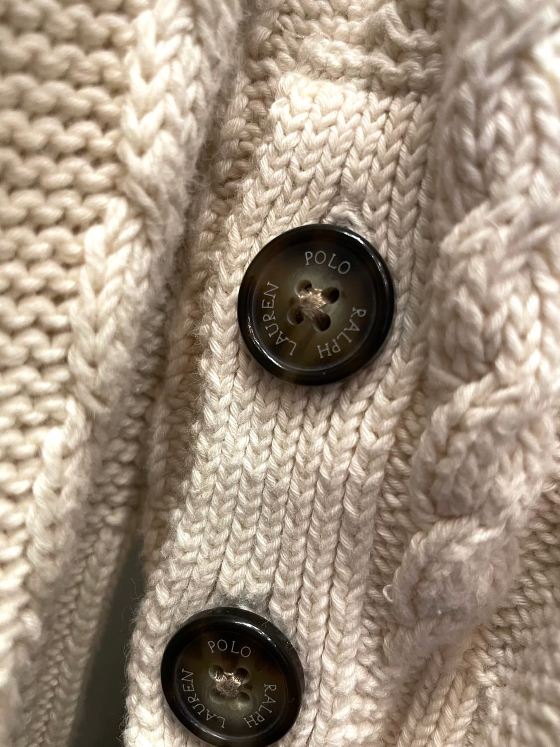 폴로 랄프로렌 아이보리 케이블 니트 66~77 상품이미지5