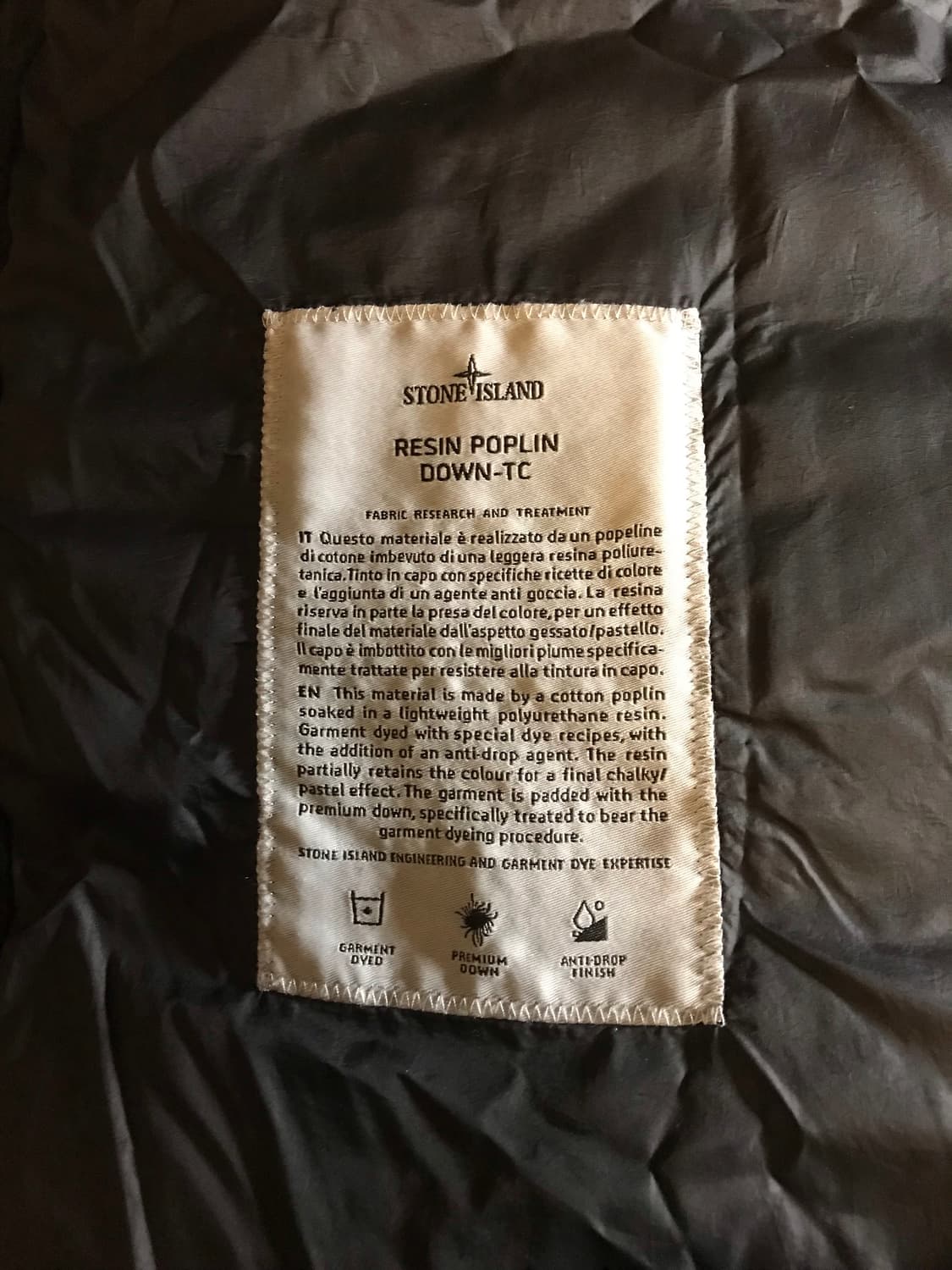 STONE ISLAND RESIN POPLIN DOWN-TC 상품이미지9