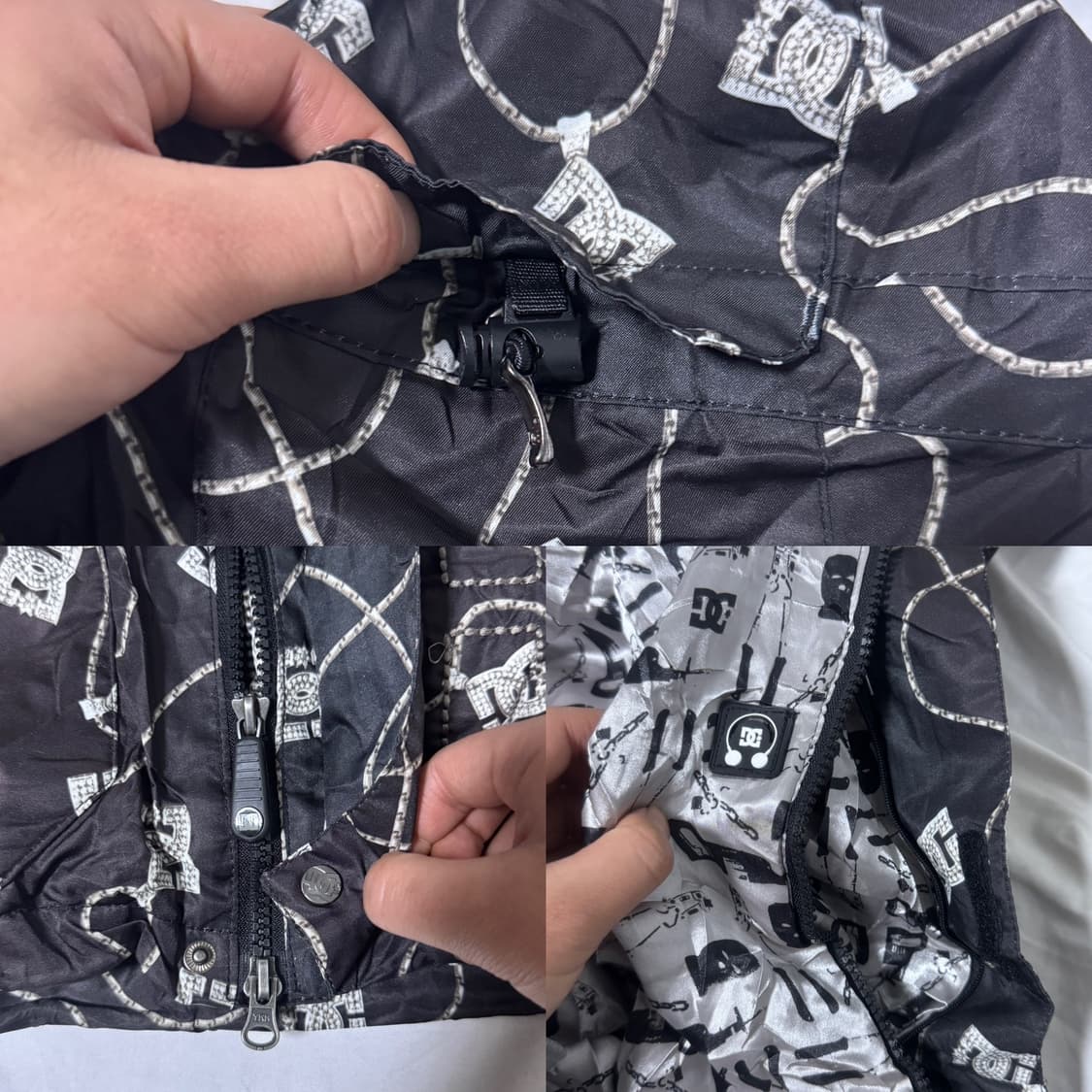 Dc shoes exotex 8000 모노그램 체인 패턴 자켓 y2k 상품이미지6