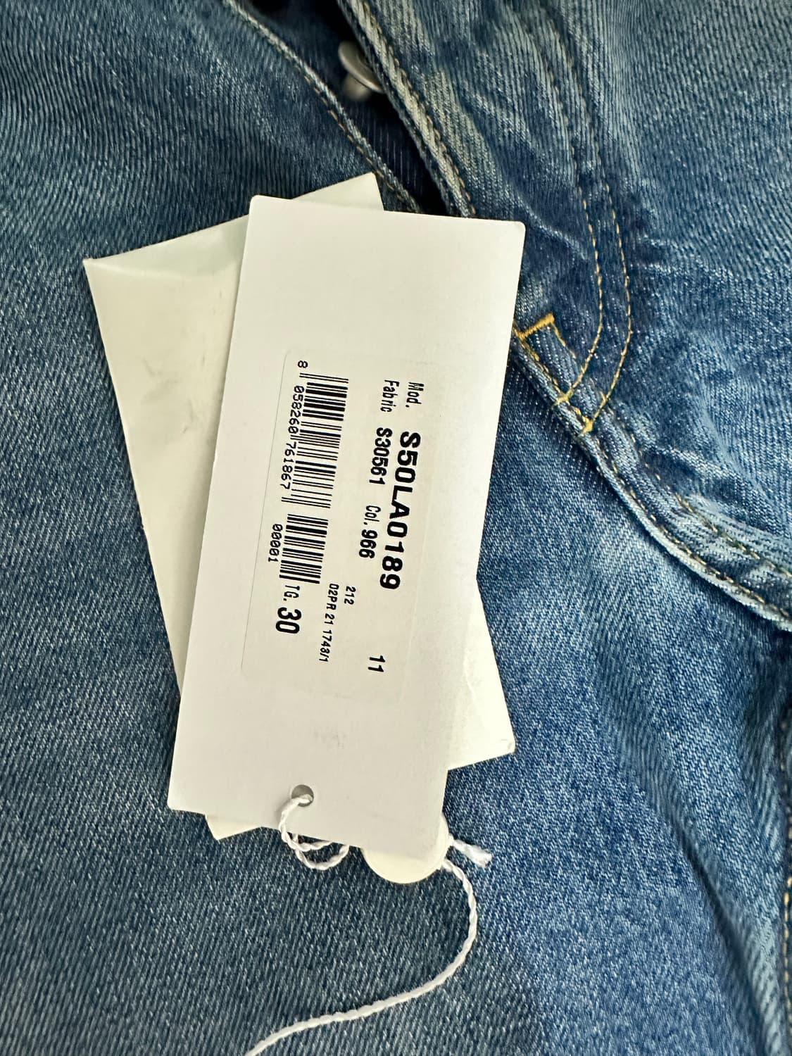 마르지엘라 스티치 데님 중청 상품이미지3