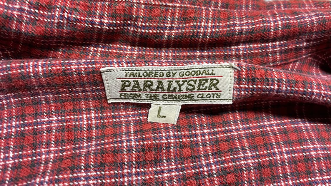 JPN 90s~00s일본 빈티지 y2k 모리걸 레드 플란넬 체크 셔츠 L 상품이미지8