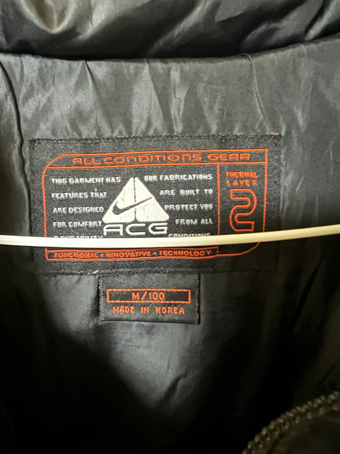 90‘s 나이키 acg 패딩 조끼 상품이미지5