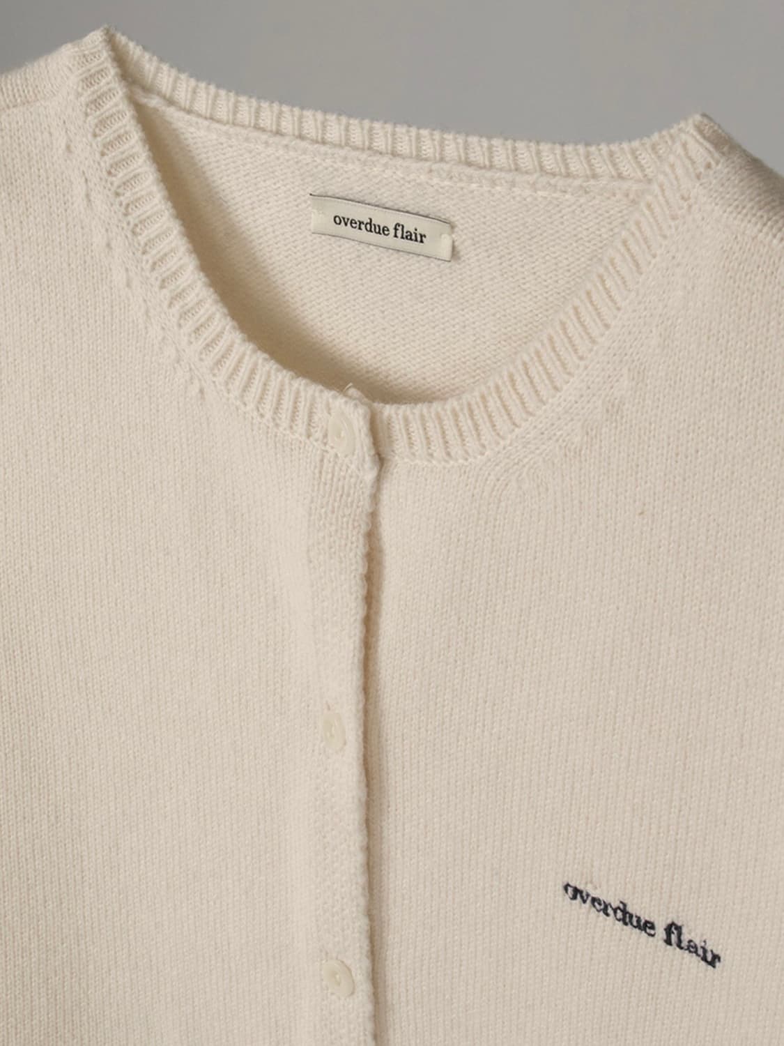 오버듀플레어 울 가디건 크림 상품이미지4