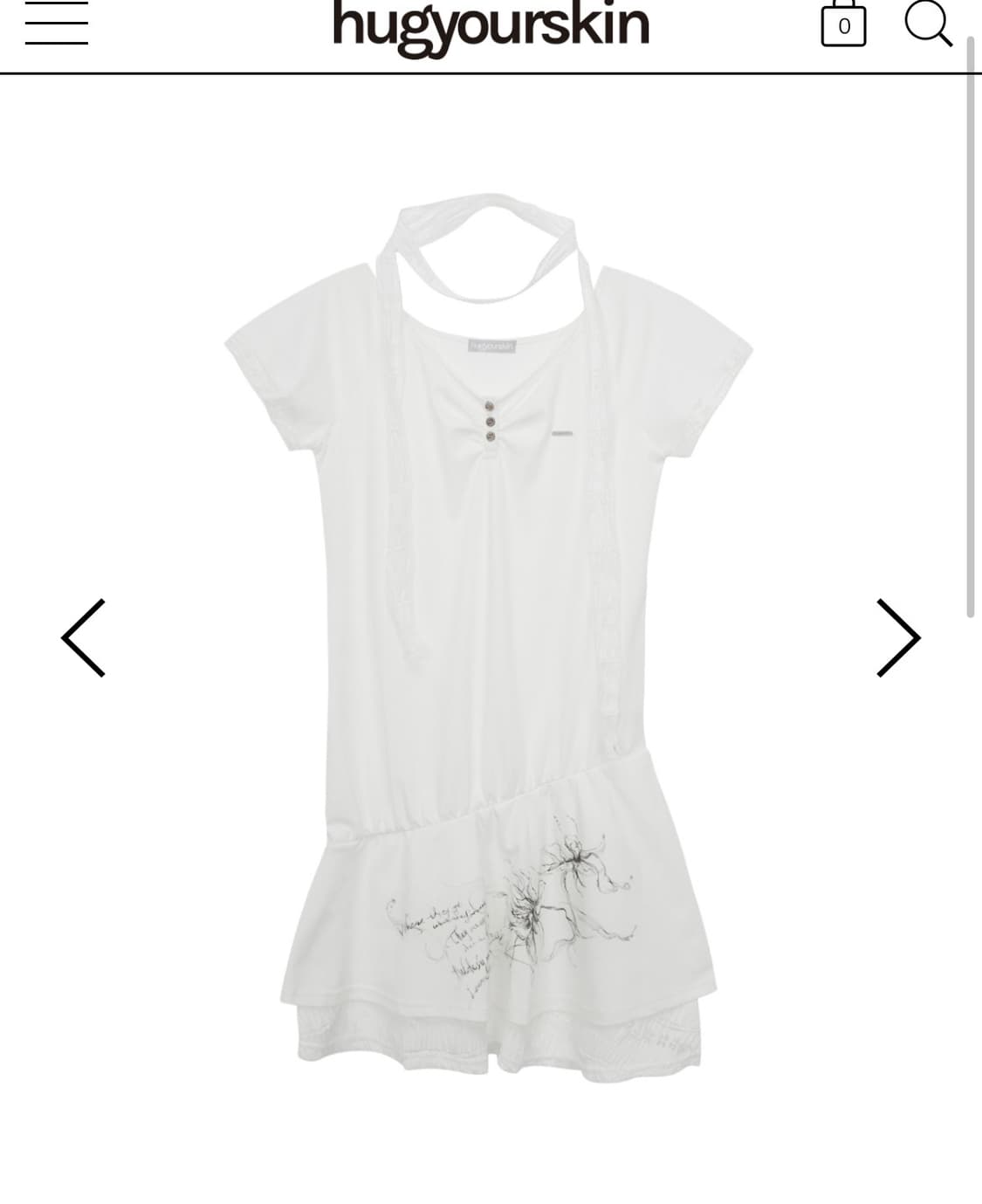 허그유어스킨 Fairy henry neck dress (white) 상품이미지1