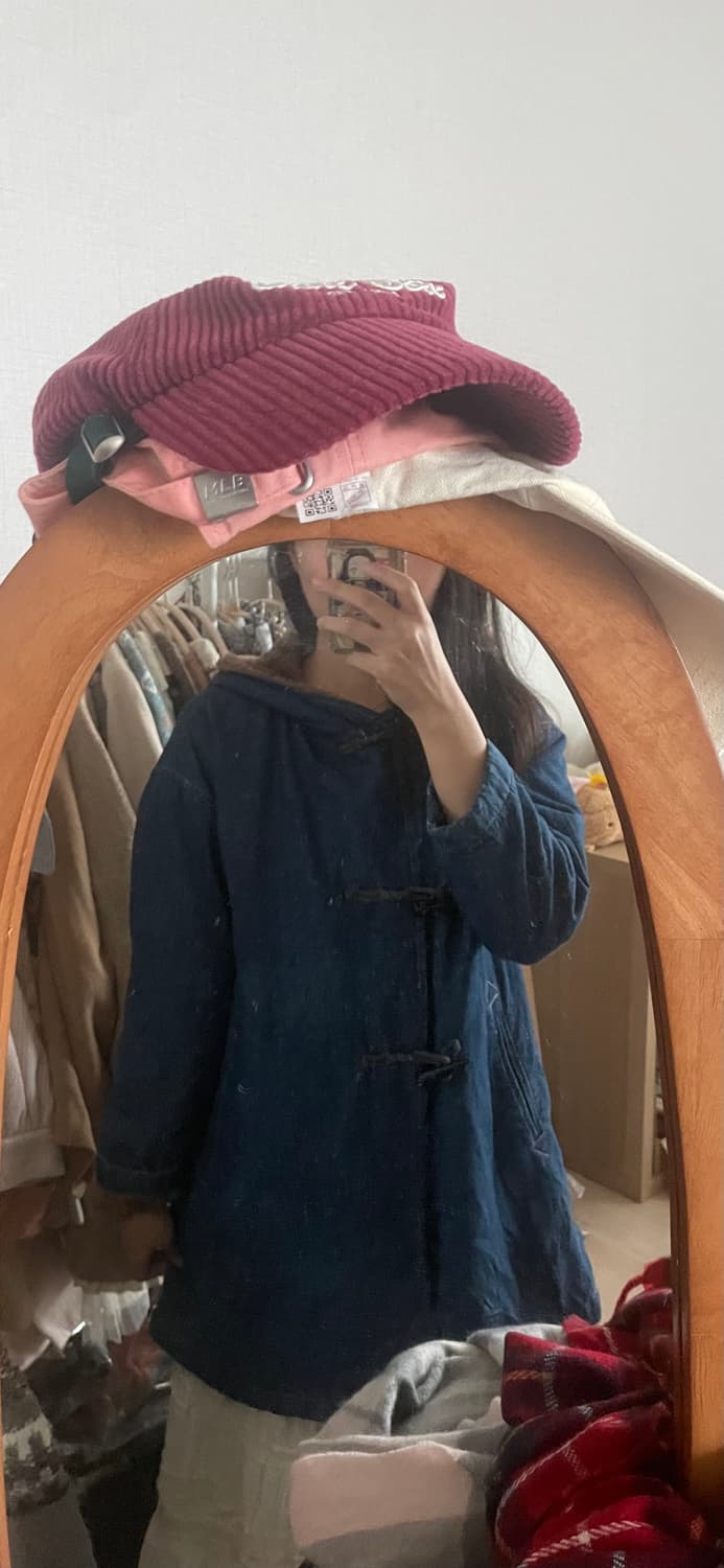 모리걸 빈티지 데님 퍼 후드떡볶이 자켓 💙🤎 상품이미지5