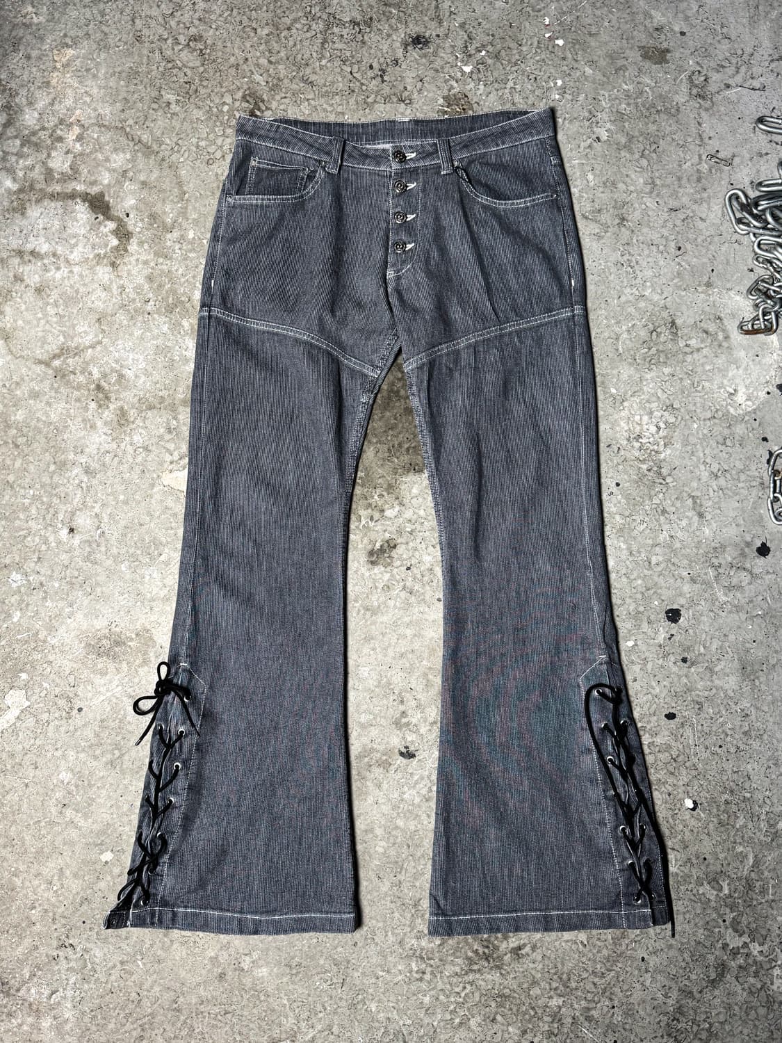 Tornado Mart – Lace-up Flared Pants 상품이미지7