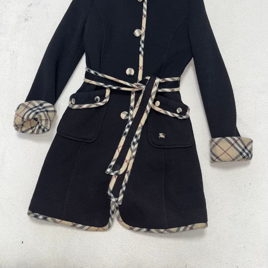 버버리 니트 후드 코트 상품이미지3