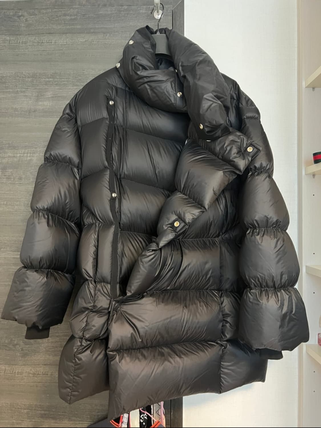 23fw 릭오웬스 퍼넬넥 구스 패딩 롱버젼 상품이미지4