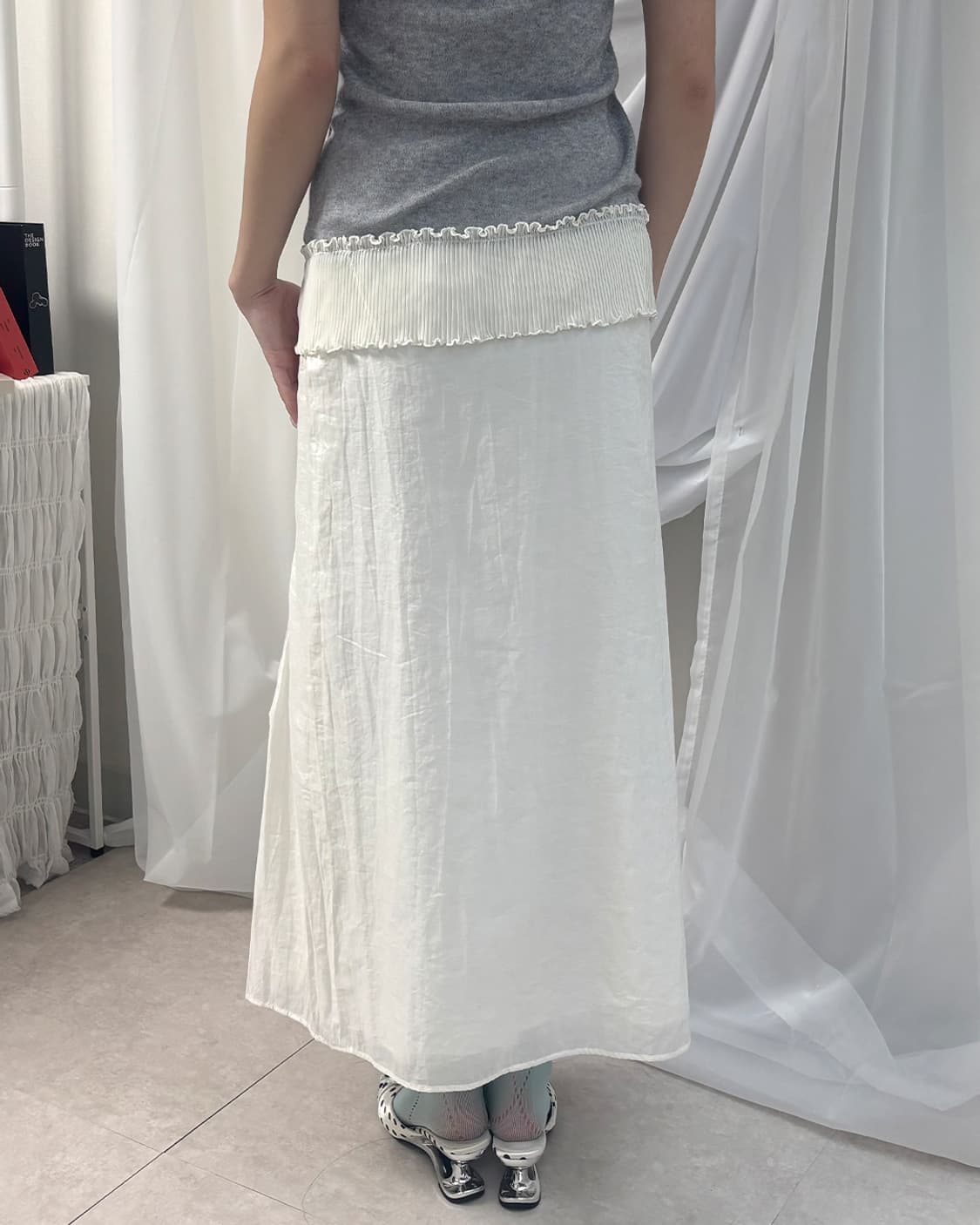 avo diamond smocking point long skirt 상품이미지8