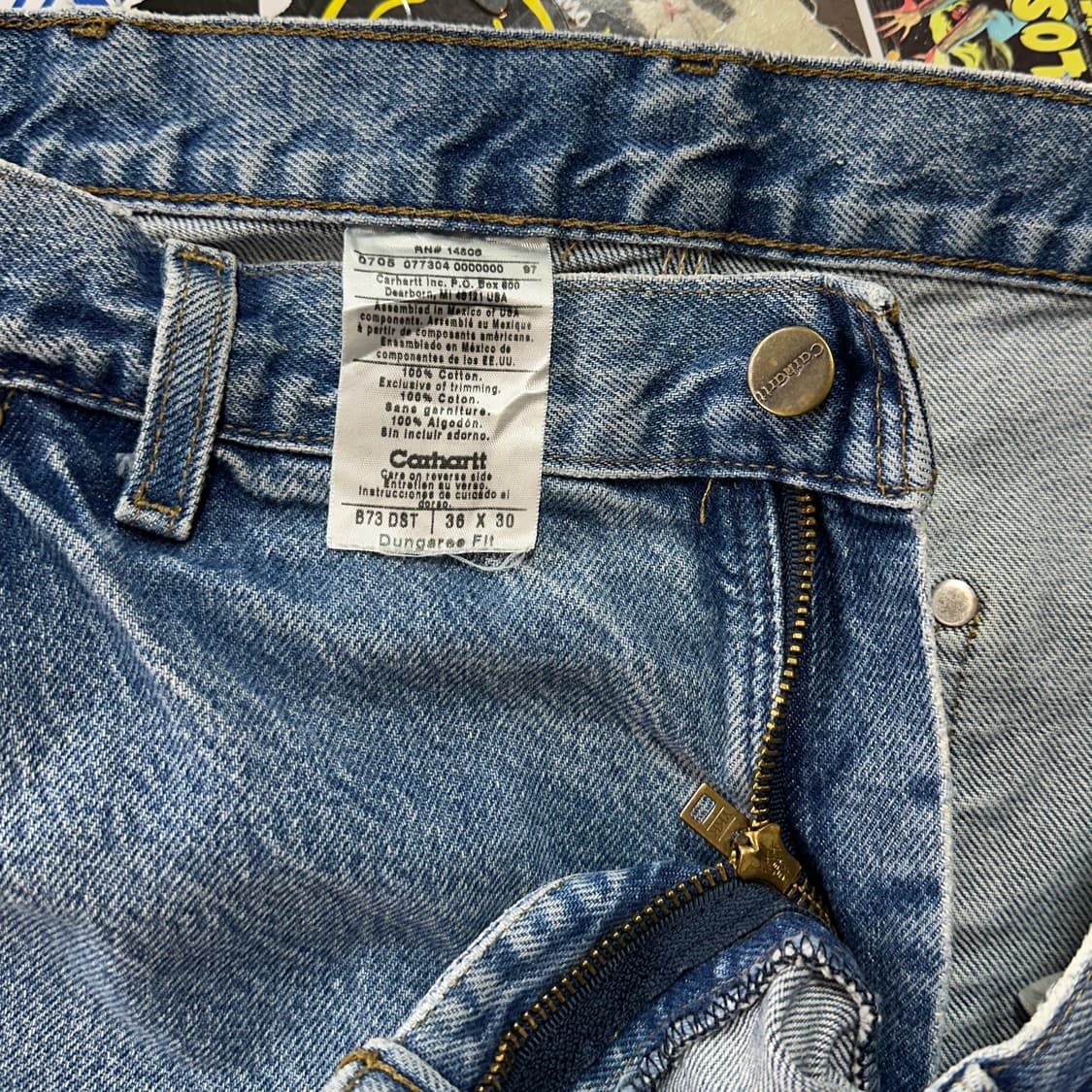 칼하트 더블니 데님 카펜터 팬츠 36 상품이미지7
