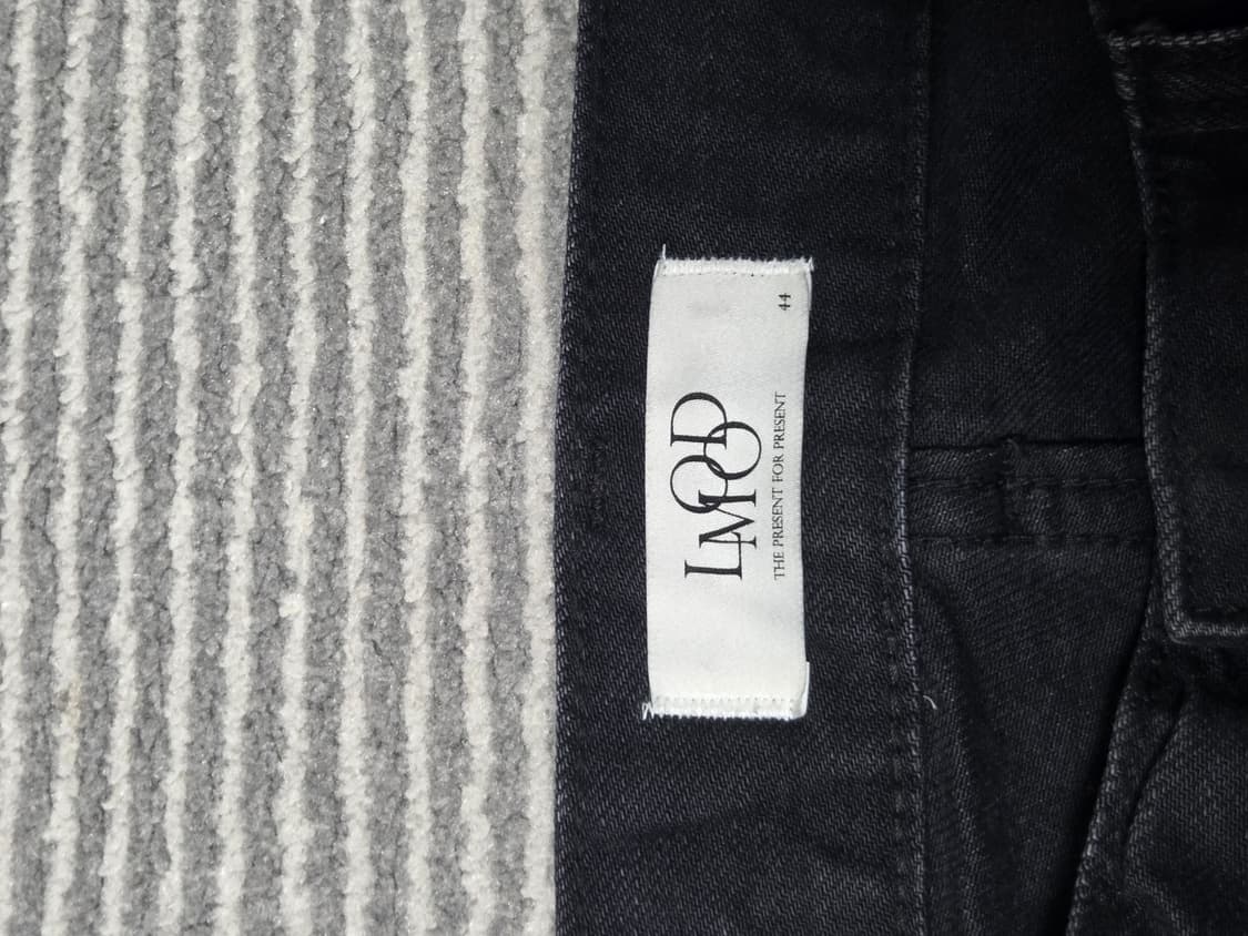 엘무드 슬래시 플레어 데님 워시드 블랙 44 상품이미지3