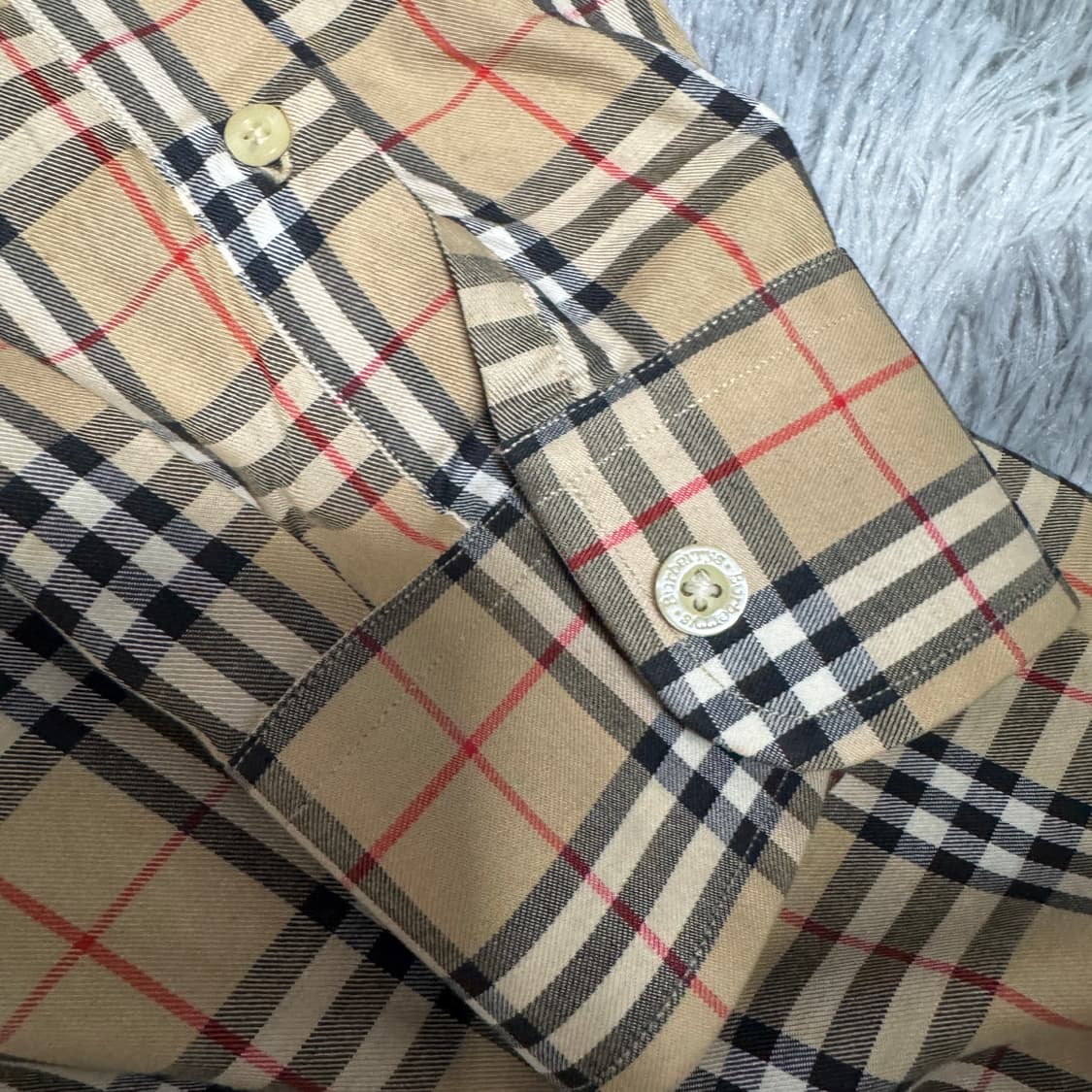 버버리 체크남방 정품  41L사이즈 상품이미지4