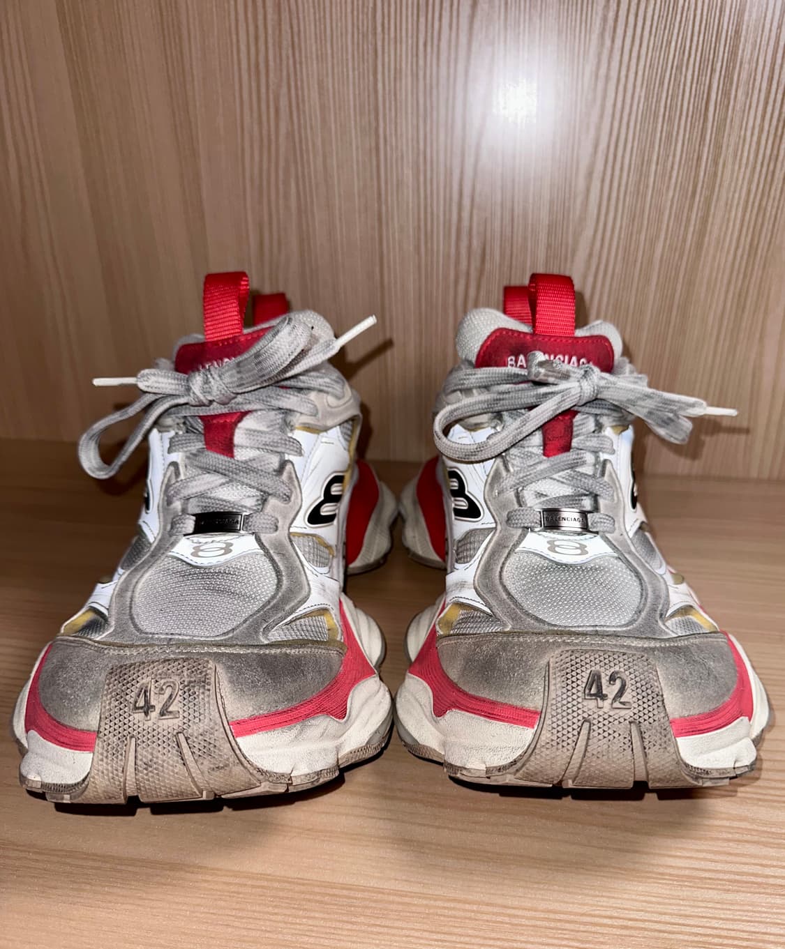 (42)발렌시아가 카고스니커즈 레드 상품이미지2