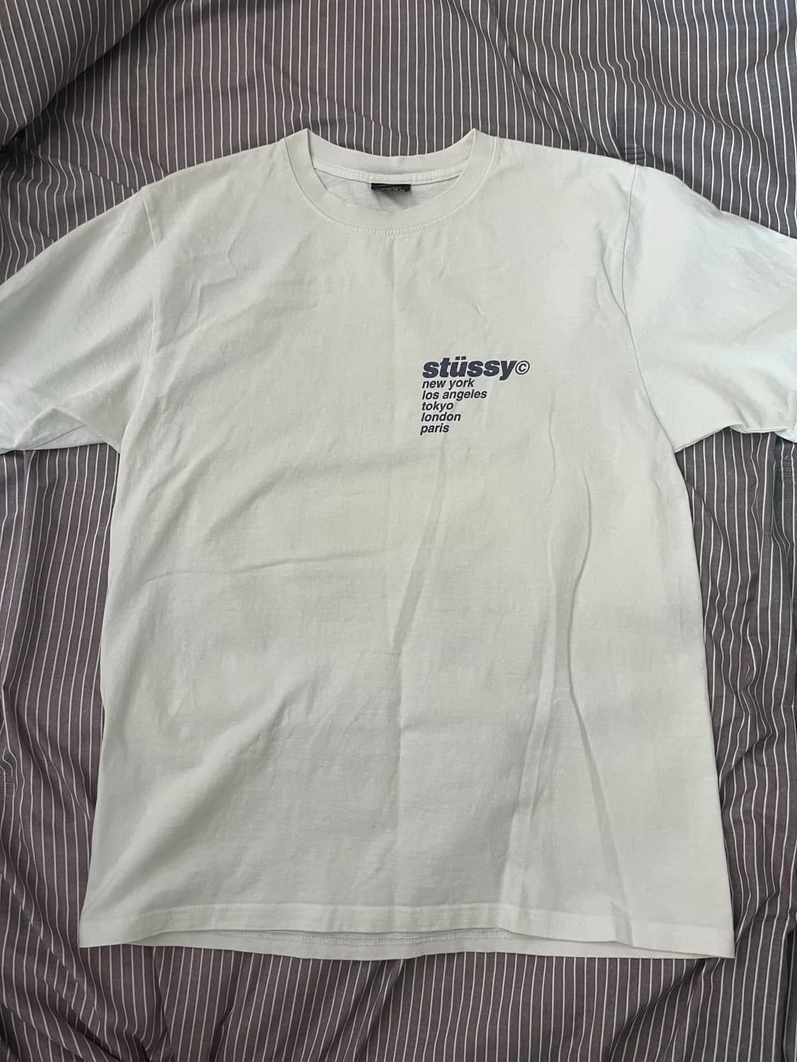 (M)스투시 스트로베리 티셔츠 반팔 화이트 상품이미지2