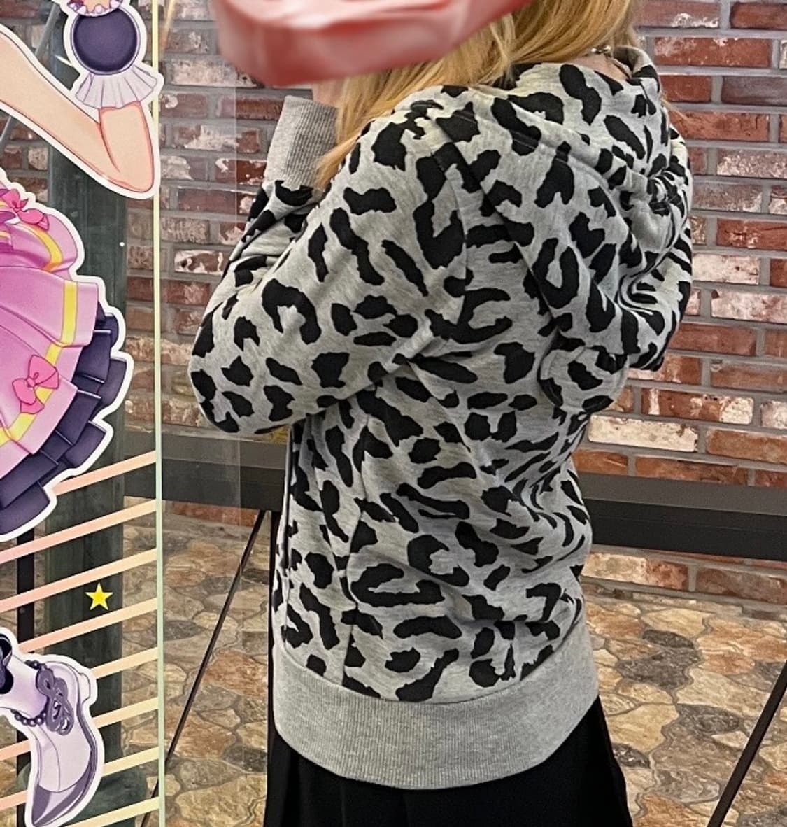 빈티지 갸루 곰돌이 귀 폼폼 후드집업 팝니다 상품이미지3