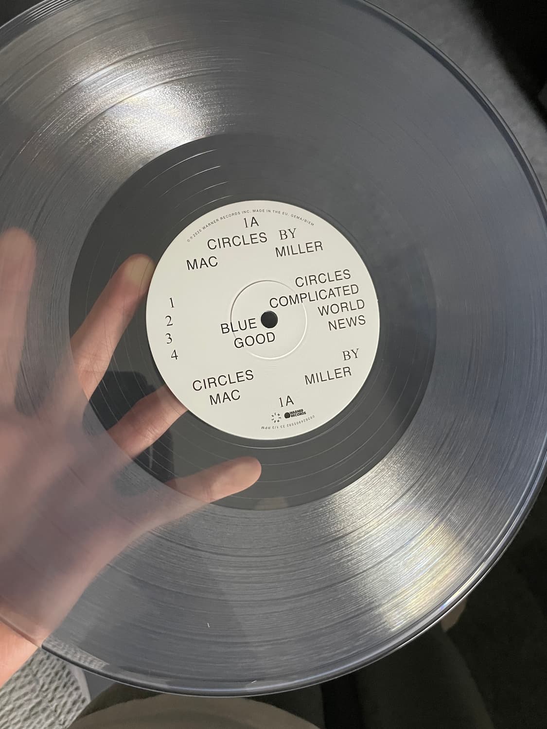 맥밀러 circles LP 클리어판 상품이미지2
