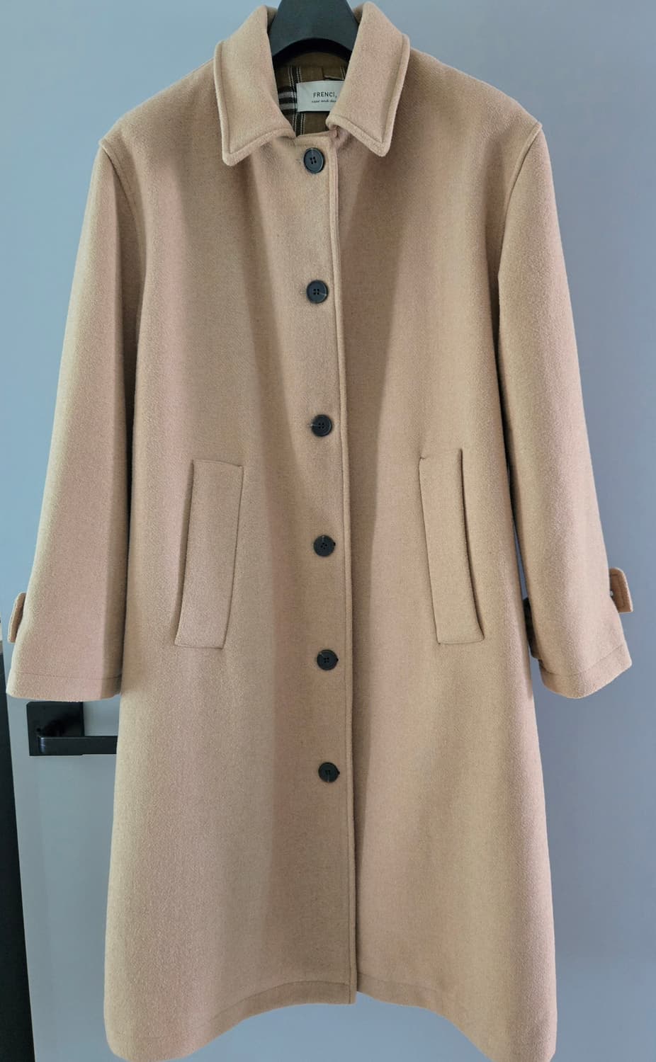 베이지 울 코트 상품이미지4