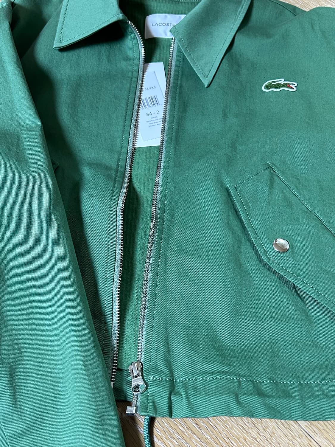 라코스테 해링턴 크롭 그린재킷 상품이미지5